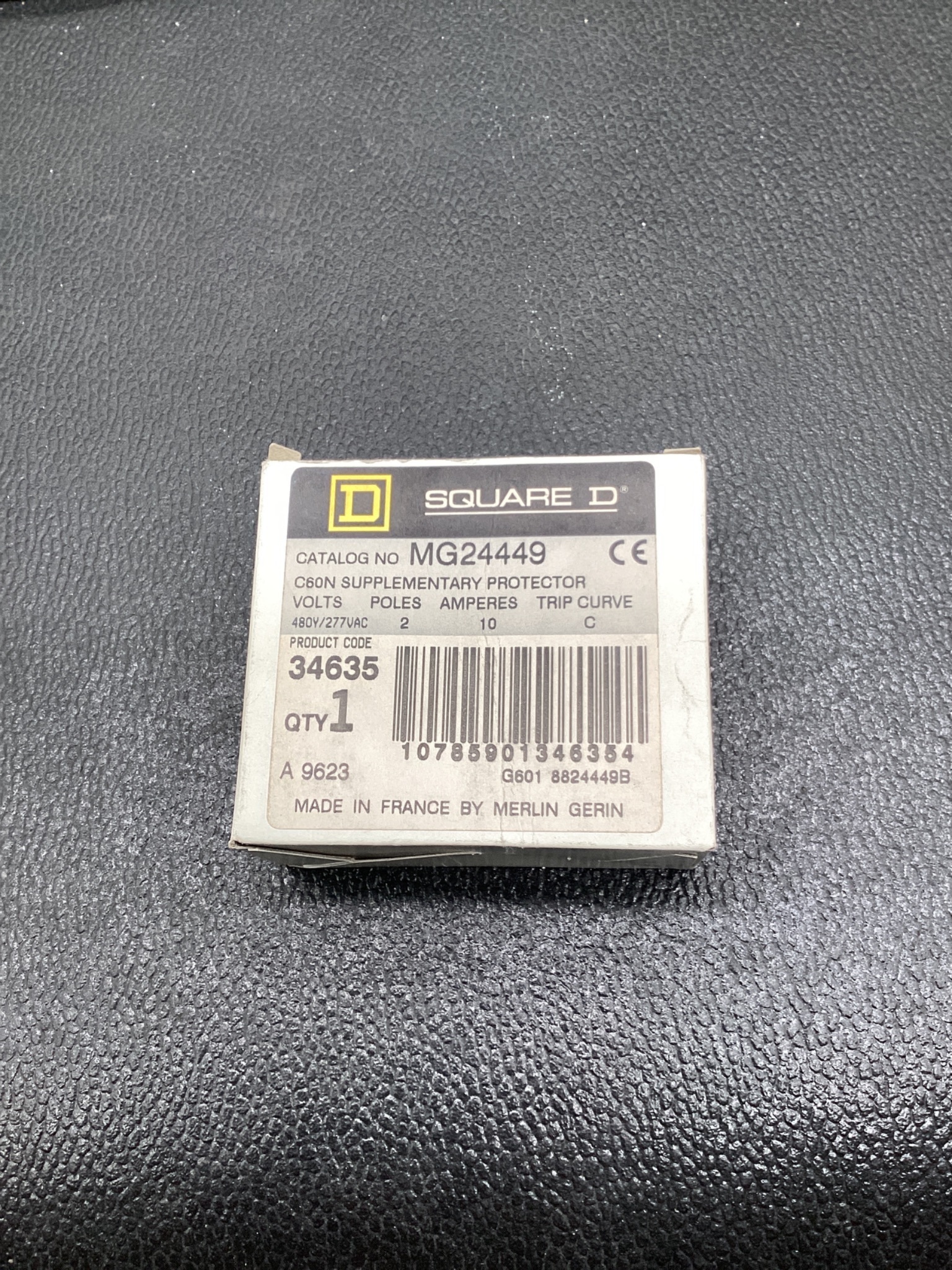 Square D MG24449 C60N Supplementary Protector 2-Pole 10A NEW 2