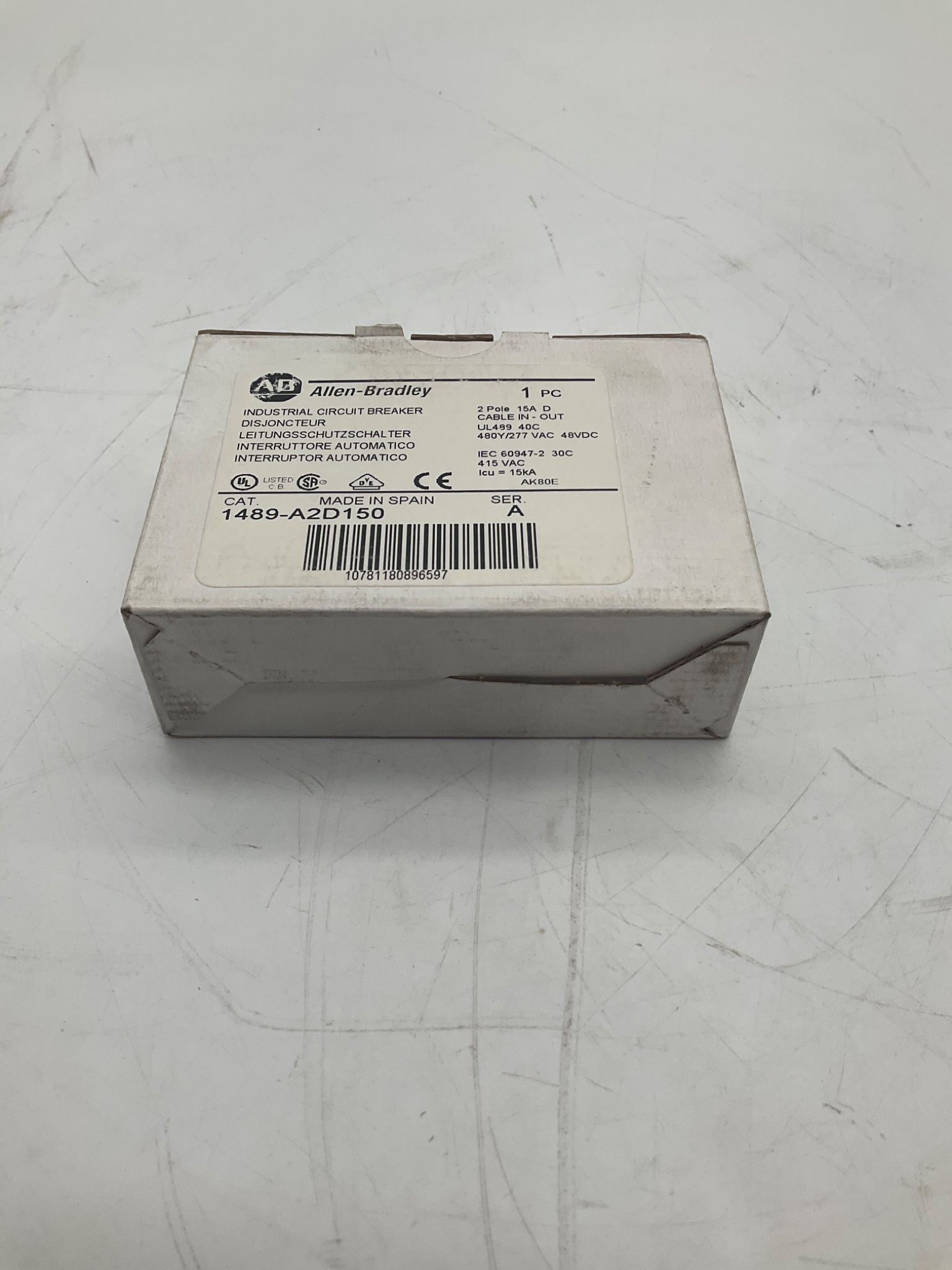 Allen-Bradley 1489-A2D150 Miniature Circuit Breaker NEW 3