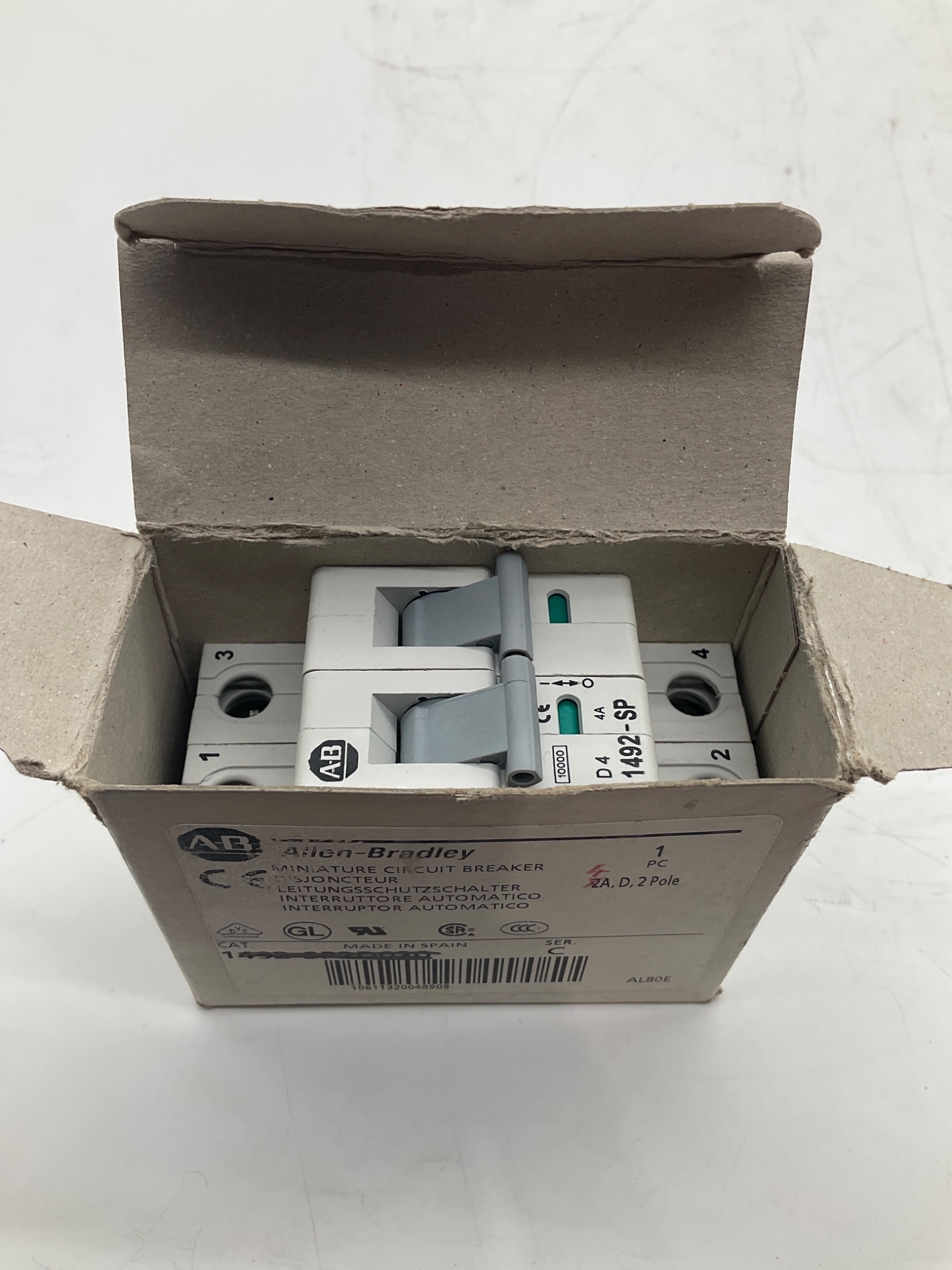 Allen-Bradley 1492-SP2D040 Supplementary Protector 2-Pole 4A NEW 4