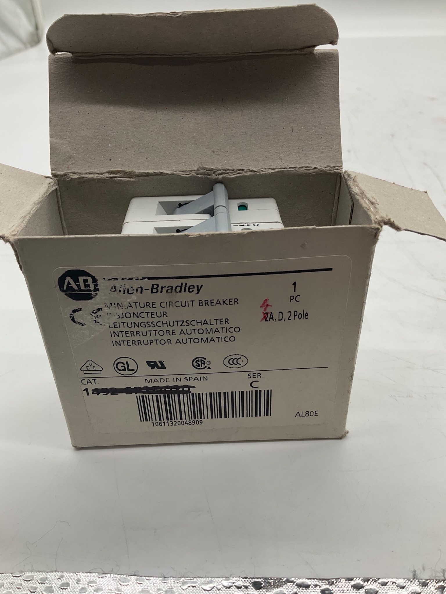 Allen-Bradley 1492-SP2D040 Supplementary Protector 2-Pole 4A NEW 5