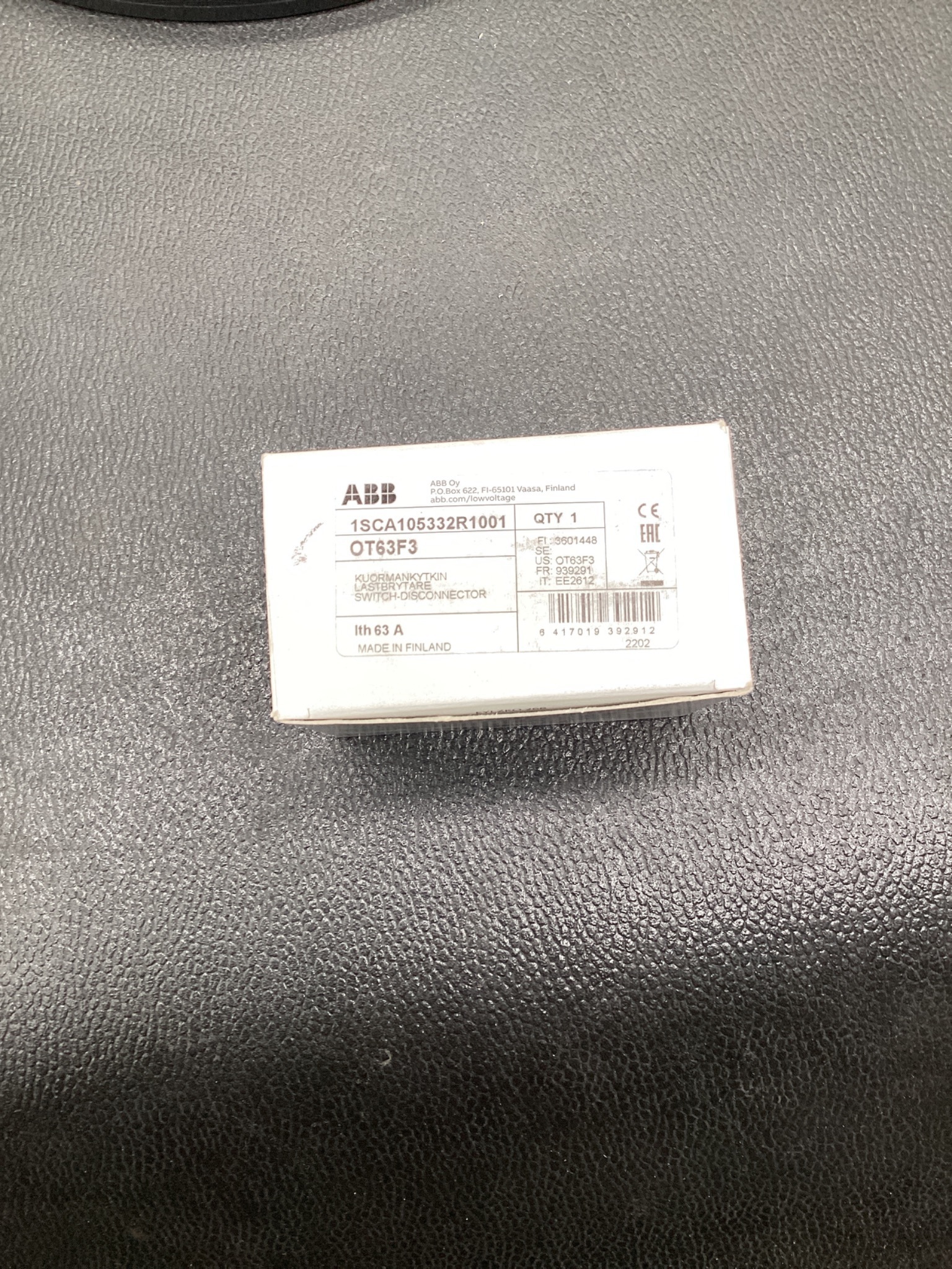 ABB 1SCA105332R1001 OT63F3 Switch Disconnector 63A NEW 2