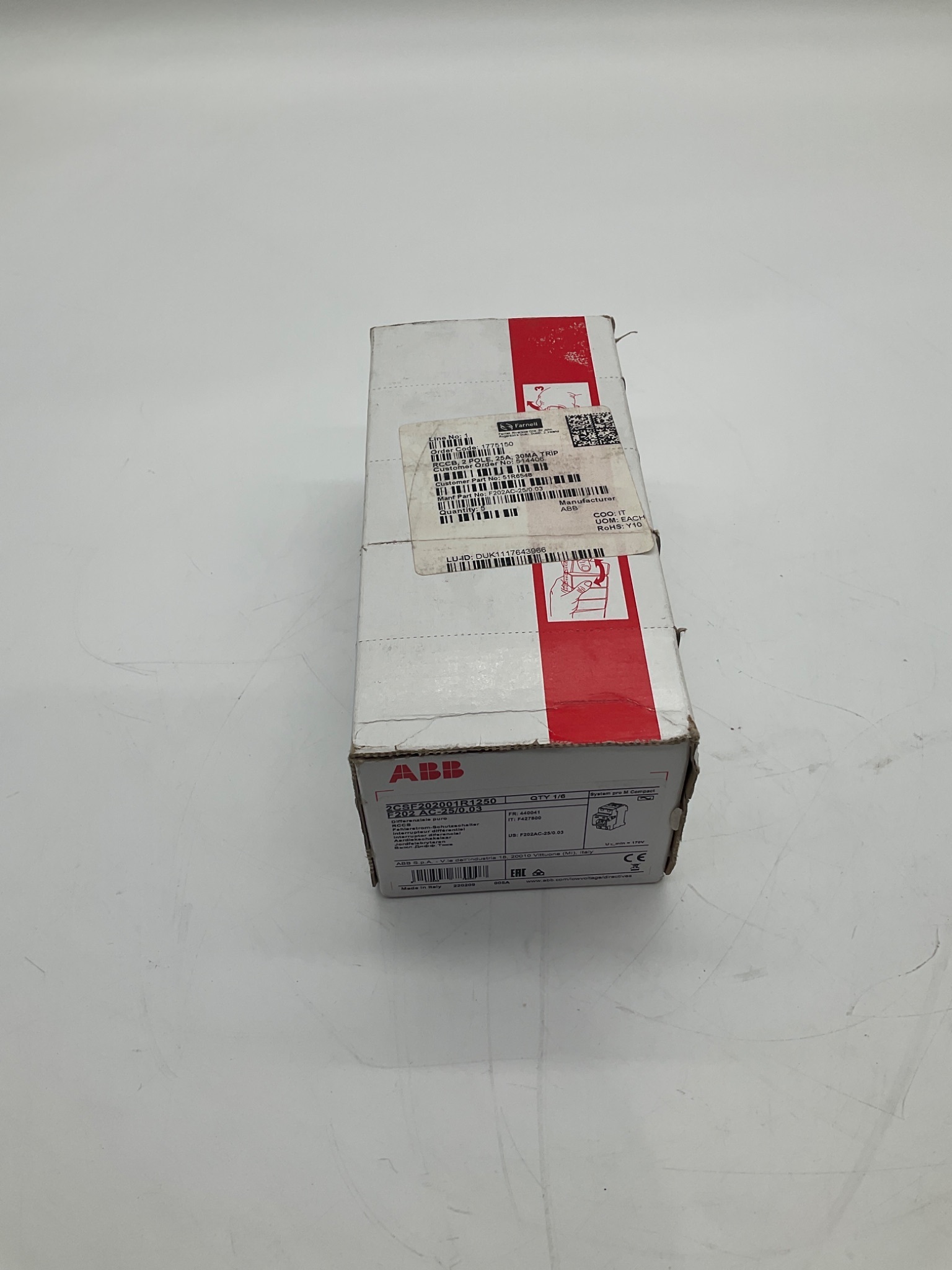 ABB F202 AC-25/0.03 Residual Current Circuit Breaker (Pack of 5) NEW 0