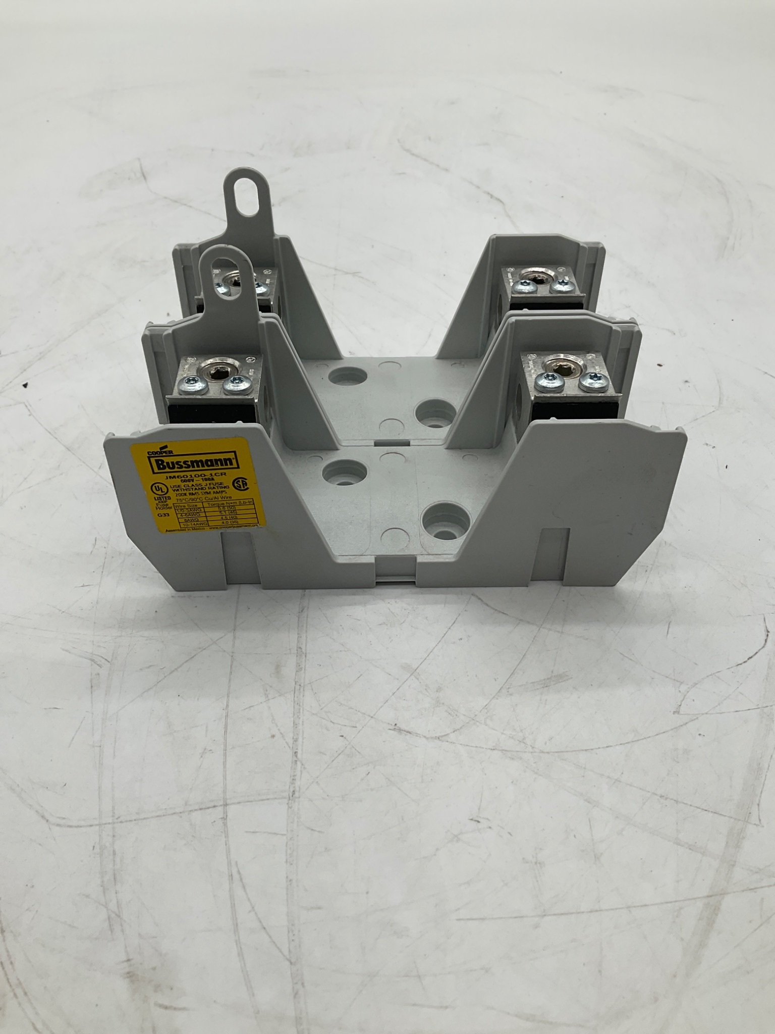 Bussmann JM60100-1CR Class J Fuse Block 100A 600V NEW 1