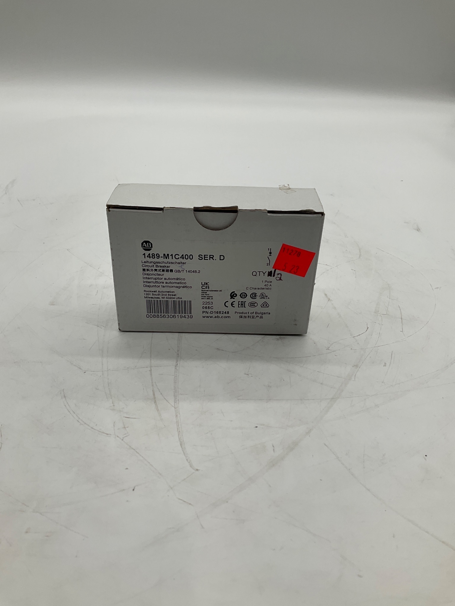 Allen-Bradley 1489-M1C400 Miniature Circuit Breaker 1-Pole 40A (Lot of 2) NEW 0