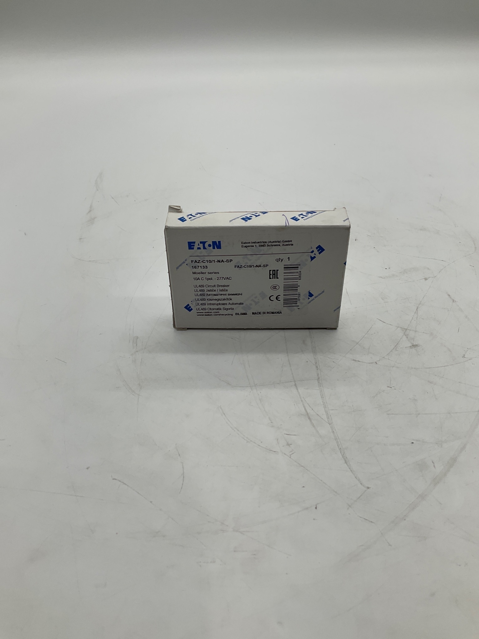 Eaton FAZ-C10/1-NA-SP Miniature Circuit Breaker 1-Pole 10A NEW 0
