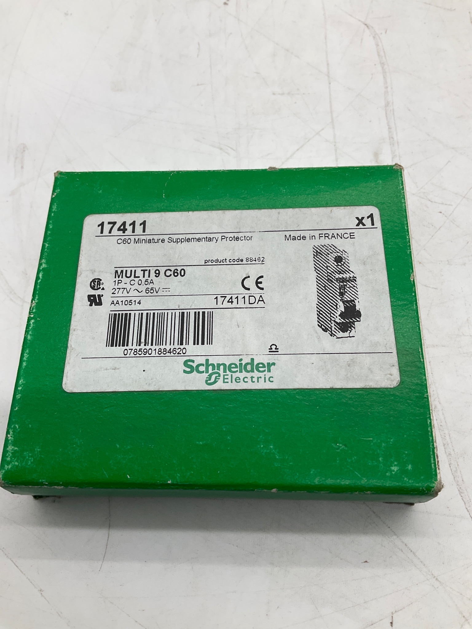 Schneider Electric 17411 Multi 9 C60 Miniature Supplementary Protector 1P C0.5A NEW 2