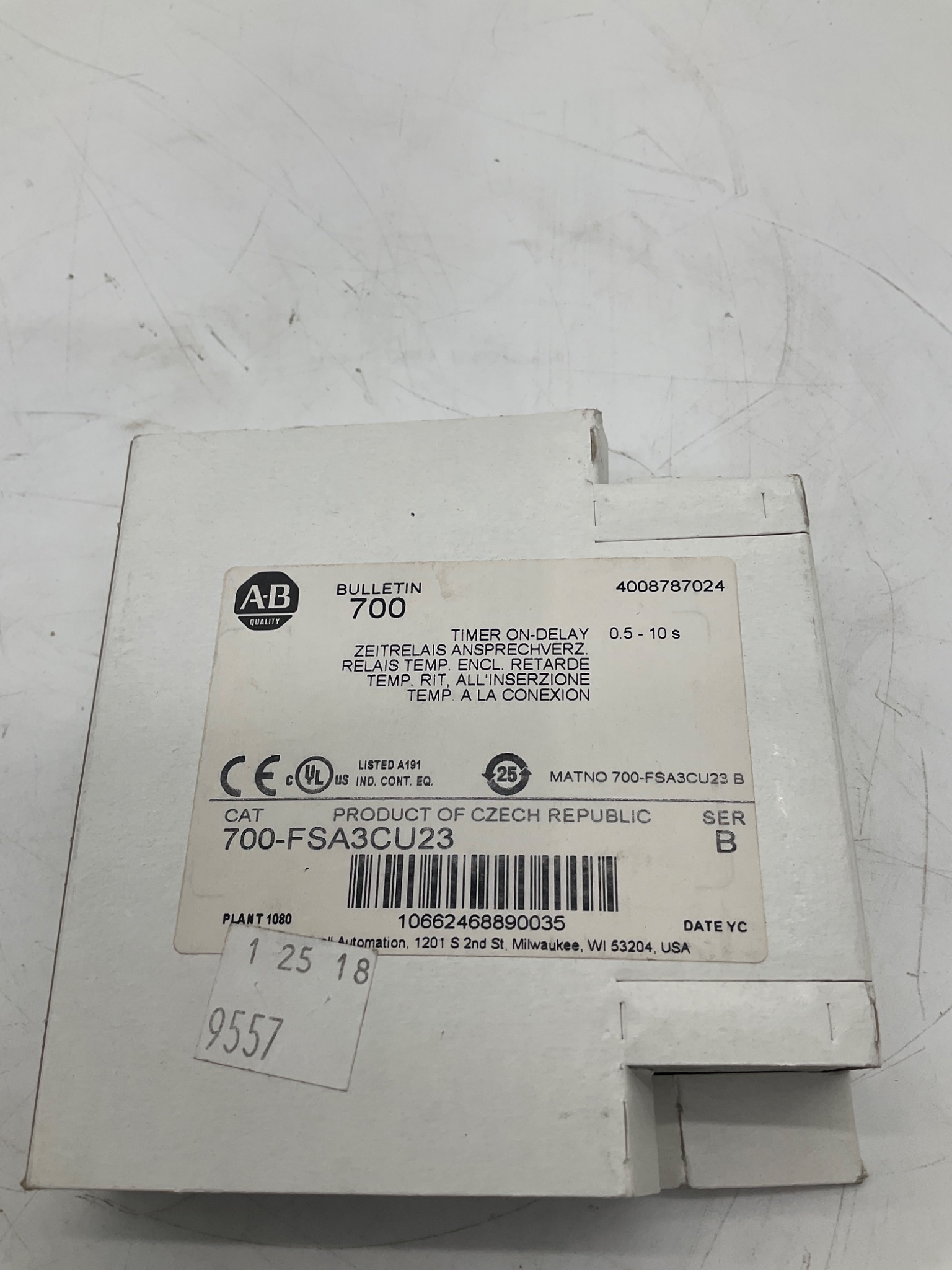 Allen-Bradley 700-FSA3CU23 Time Delay Relay NEW 1