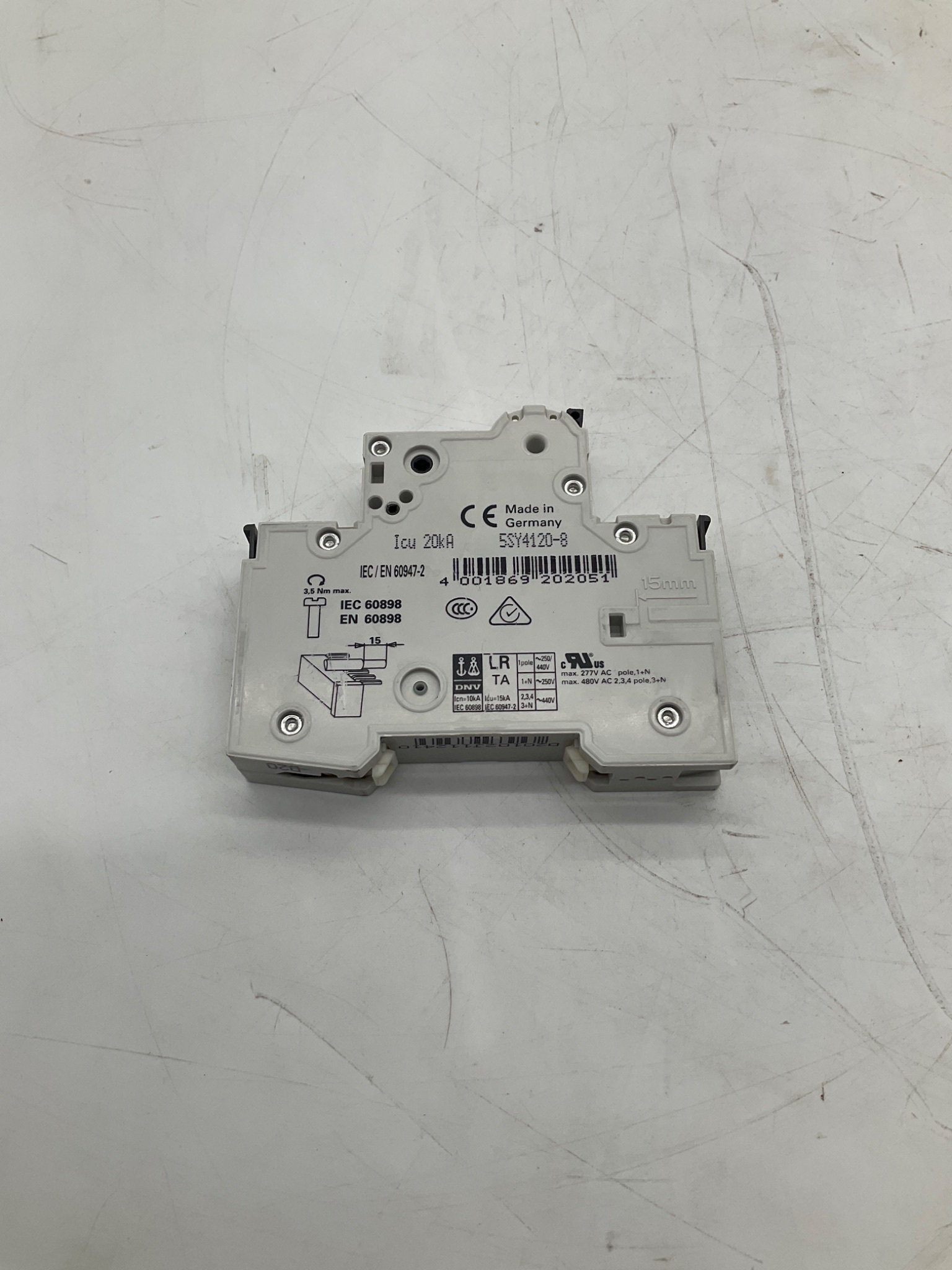 Siemens 5SY4120-8 Miniature Circuit Breaker 1-Pole D20A (Lot of 9) USED 0