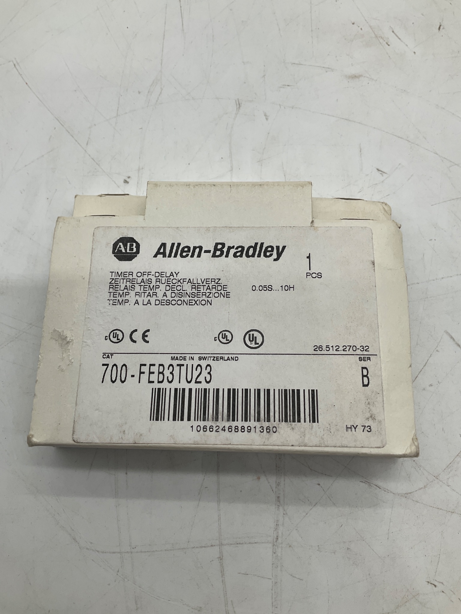 Allen-Bradley 700-FEB3TU23 Off-Delay Timer Relay NEW 1
