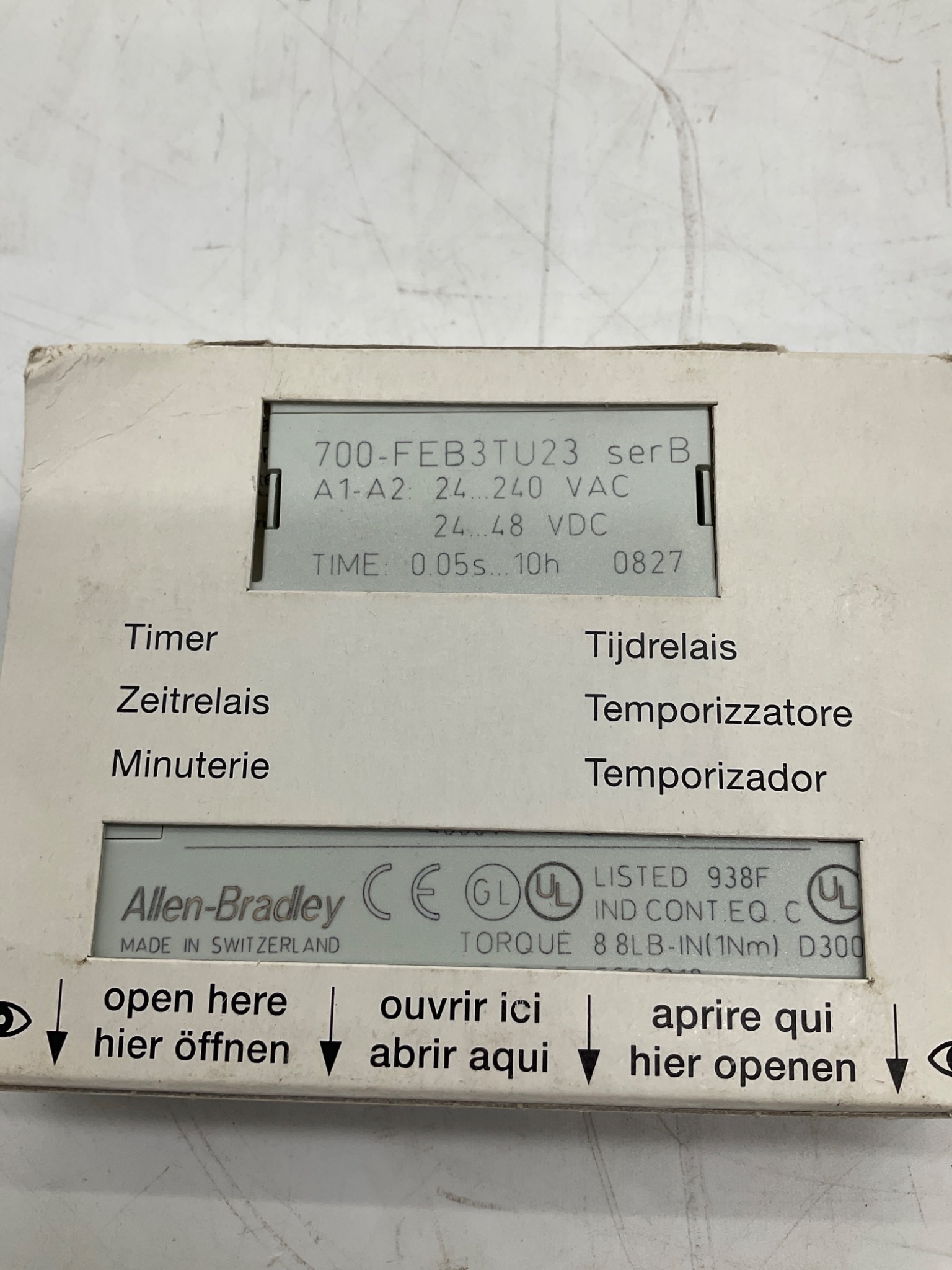 Allen-Bradley 700-FEB3TU23 Off-Delay Timer Relay NEW 2