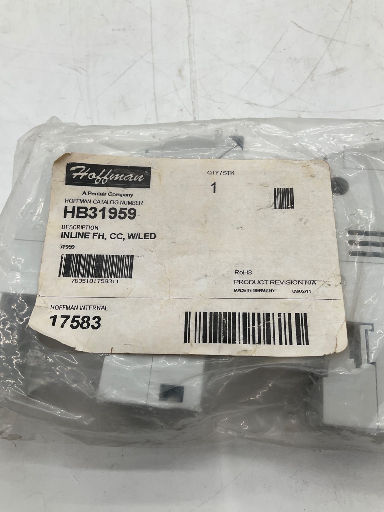 nVent Hoffman HB31959 Inline Fuse Holder Class CC w/ LED NEW 1