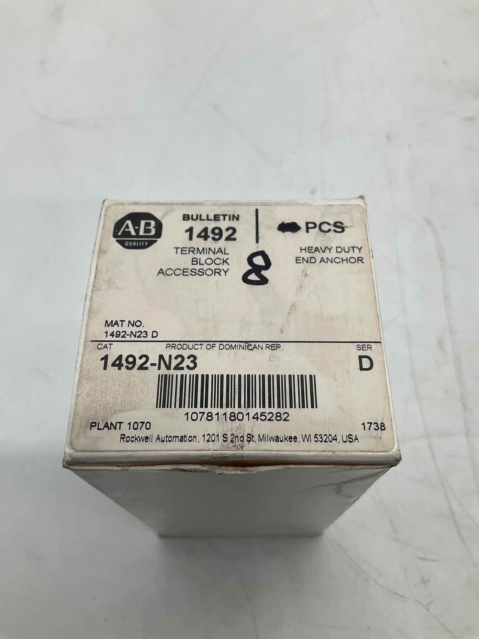 Allen-Bradley 1492-N23 Heavy Duty End Anchor (Box of 13) NEW 2