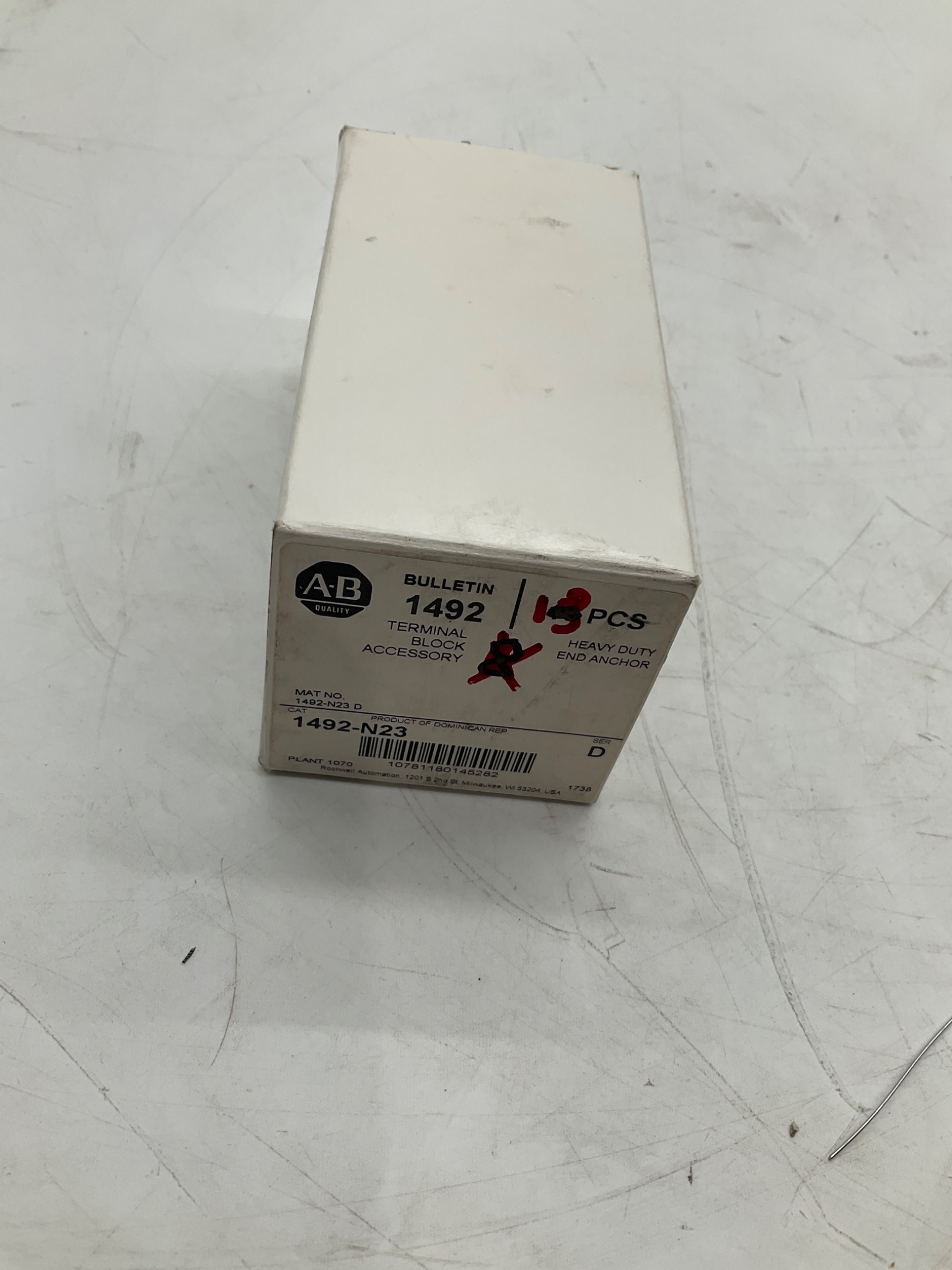 Allen-Bradley 1492-N23 Heavy Duty End Anchor (Box of 13) NEW 3