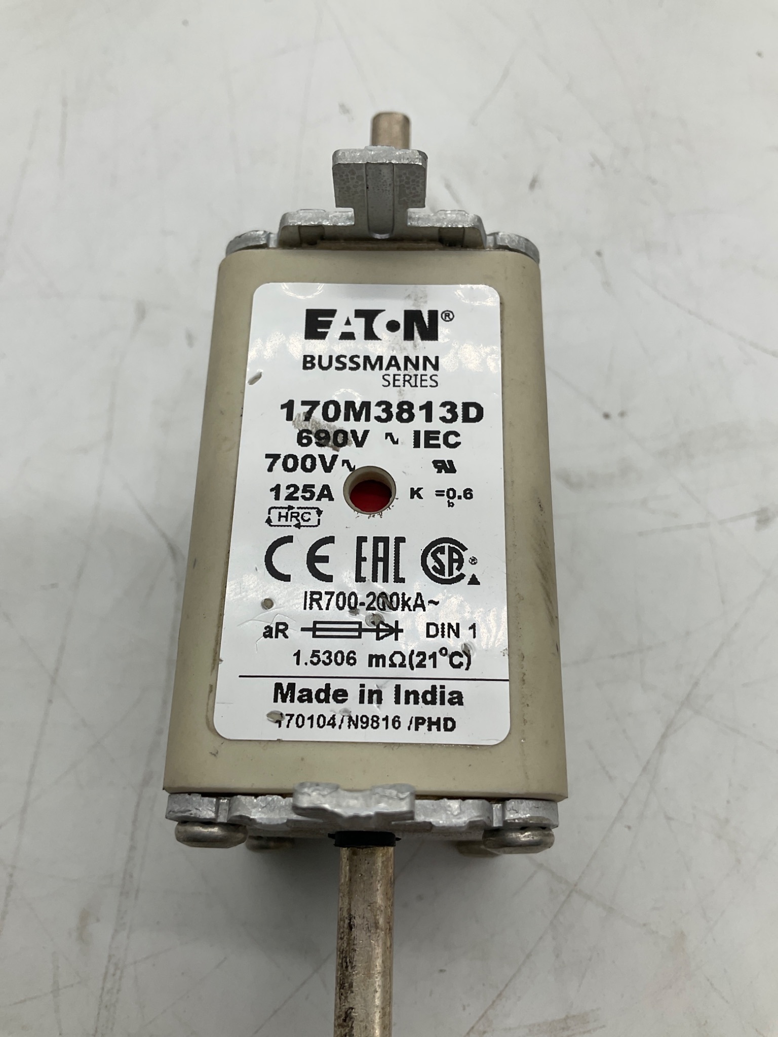 Eaton Bussmann 170M3813D Protistor Semiconductor Fuse 125A 690VAC NEW 2