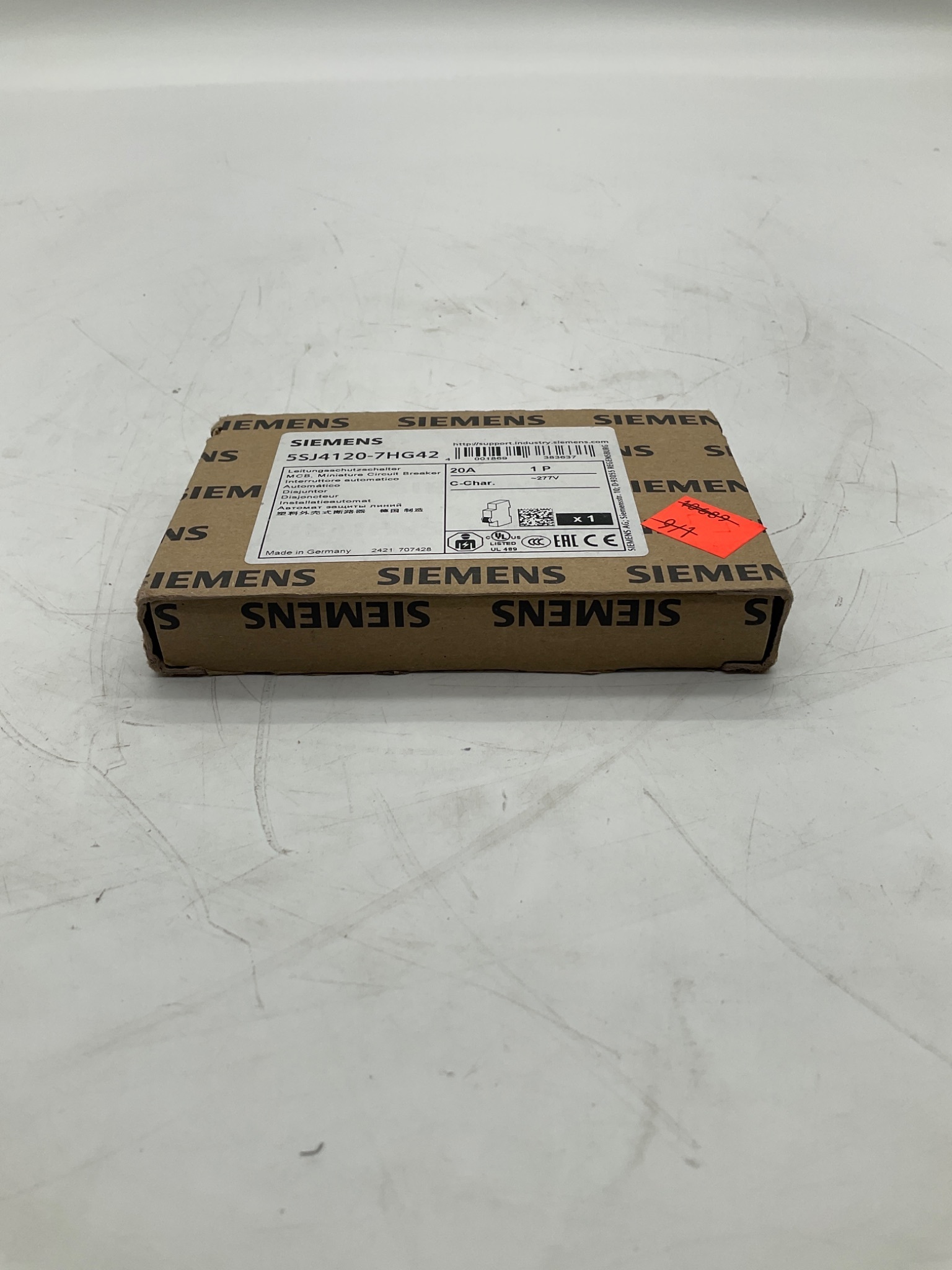 Siemens 5SJ4120-7HG42 Miniature Circuit Breaker 1-Pole 20A NEW 1