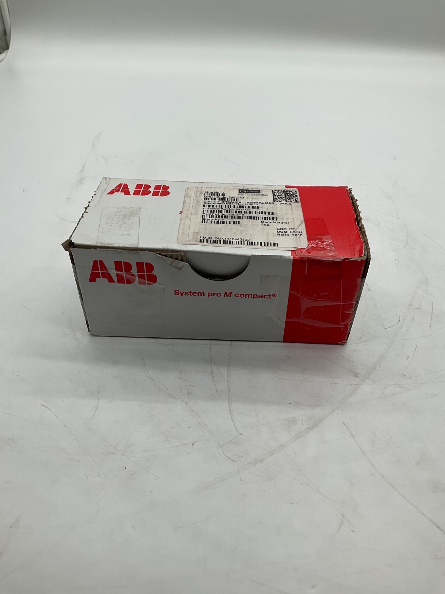 ABB S201-C10 Miniature Circuit Breaker 1-Pole 10A (Box of 6) NEW 0