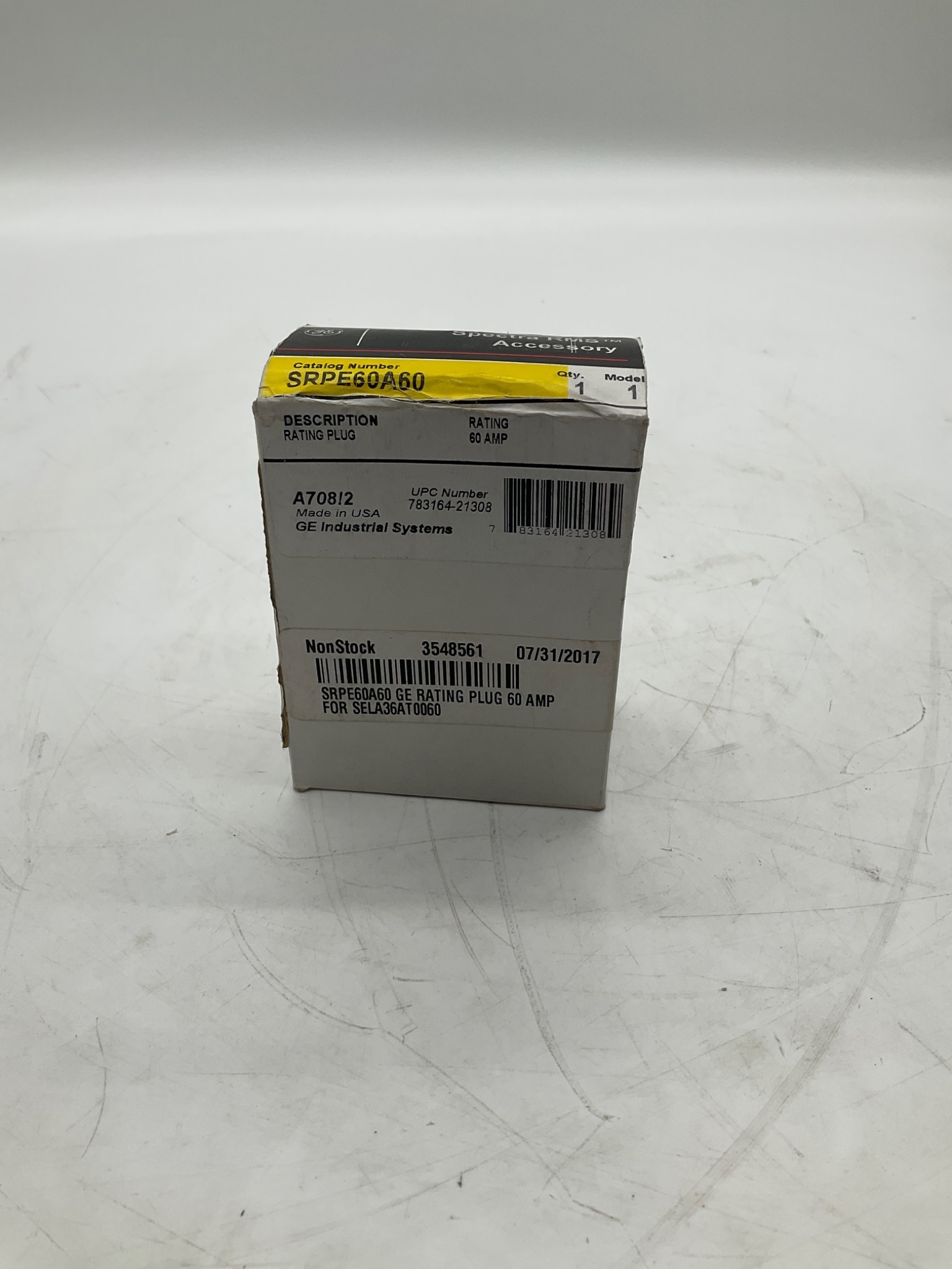 General Electric SRPE60A60 Rating Plug 60A NEW 0
