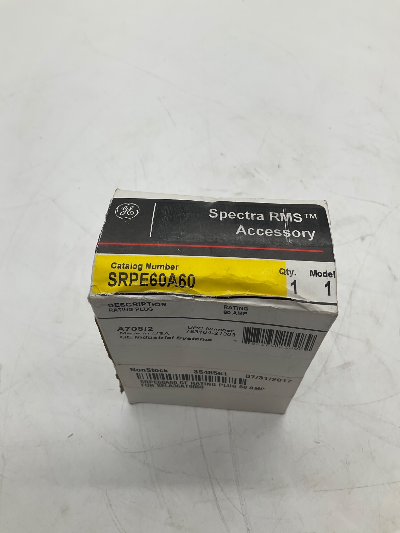 General Electric SRPE60A60 Rating Plug 60A NEW 1