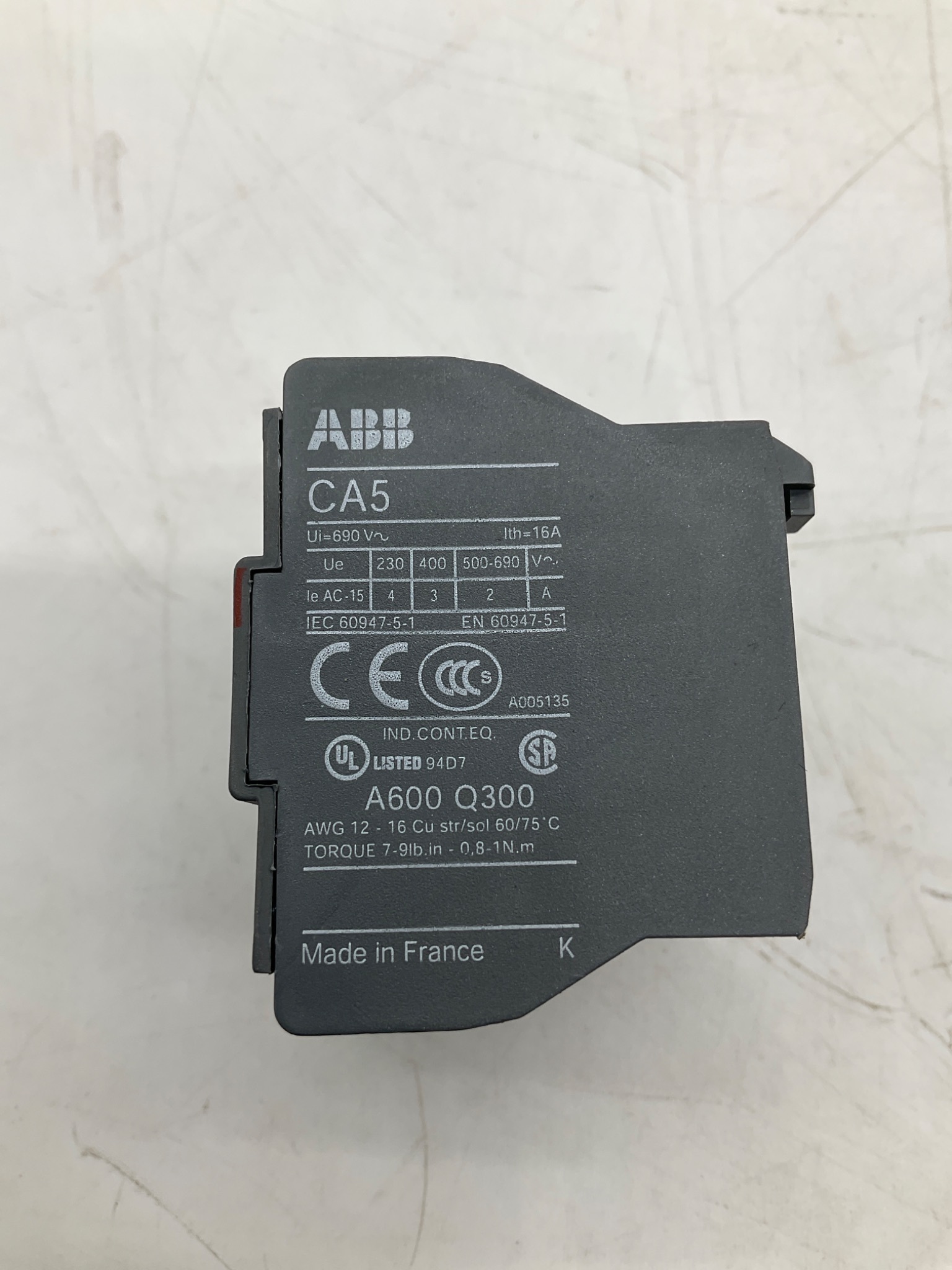 ABB CA5-22E Auxiliary Contact Block 2NO 2NC USED 2
