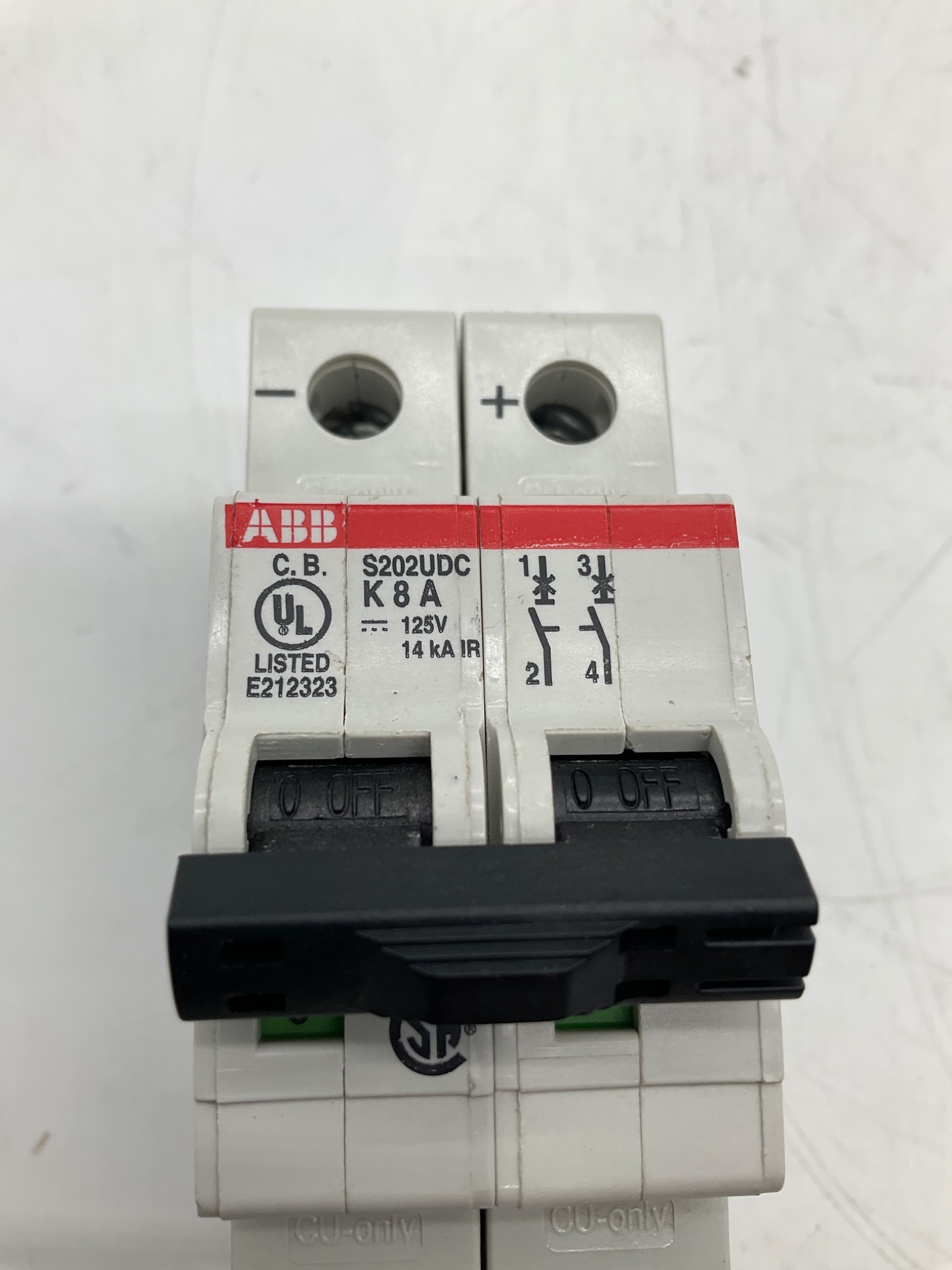 ABB S202UDC-K8A DC Miniature Circuit Breaker 2-Pole 8A USED 2