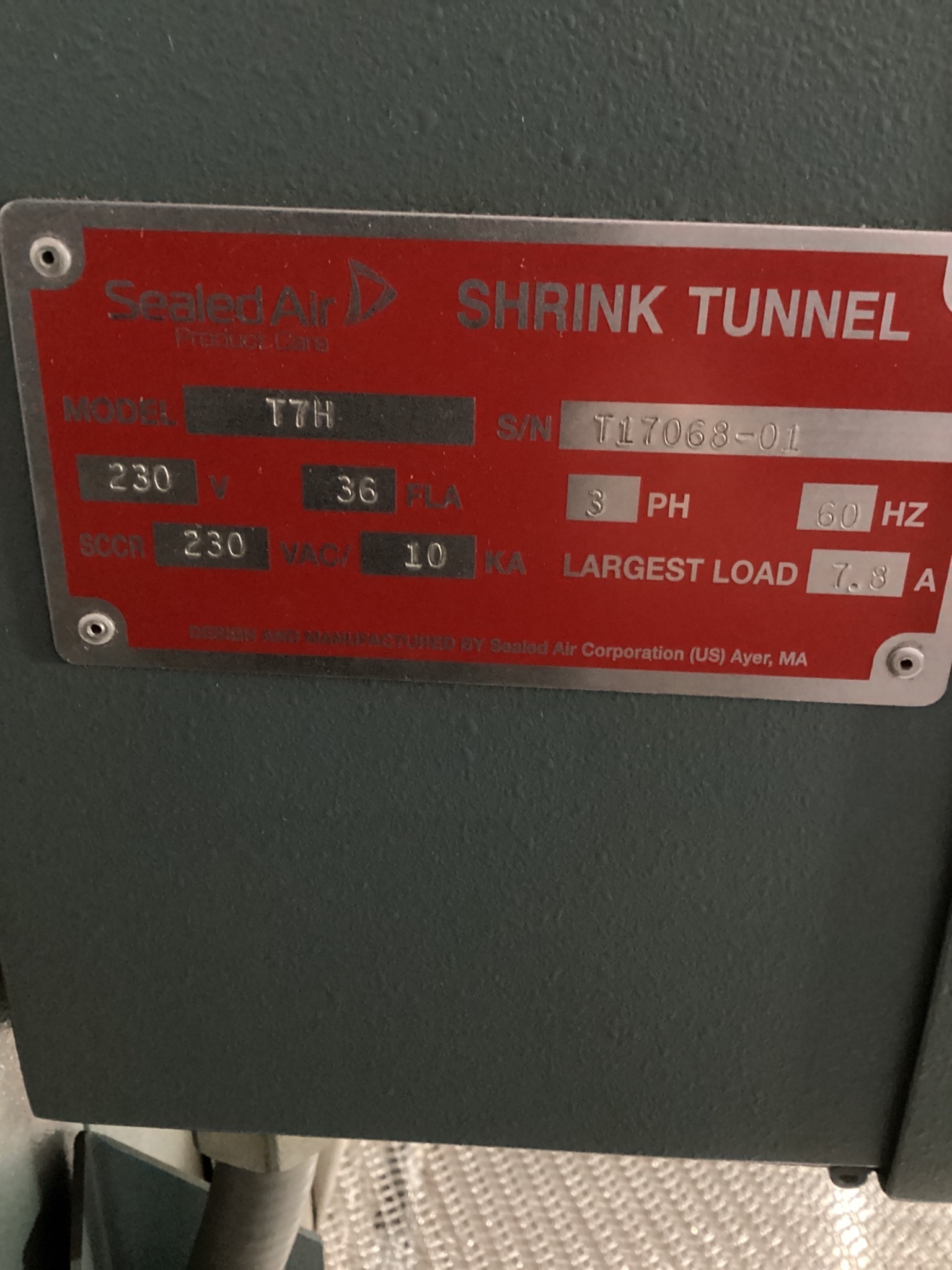 Sealed Air T7H Shrink Tunnel USED 3