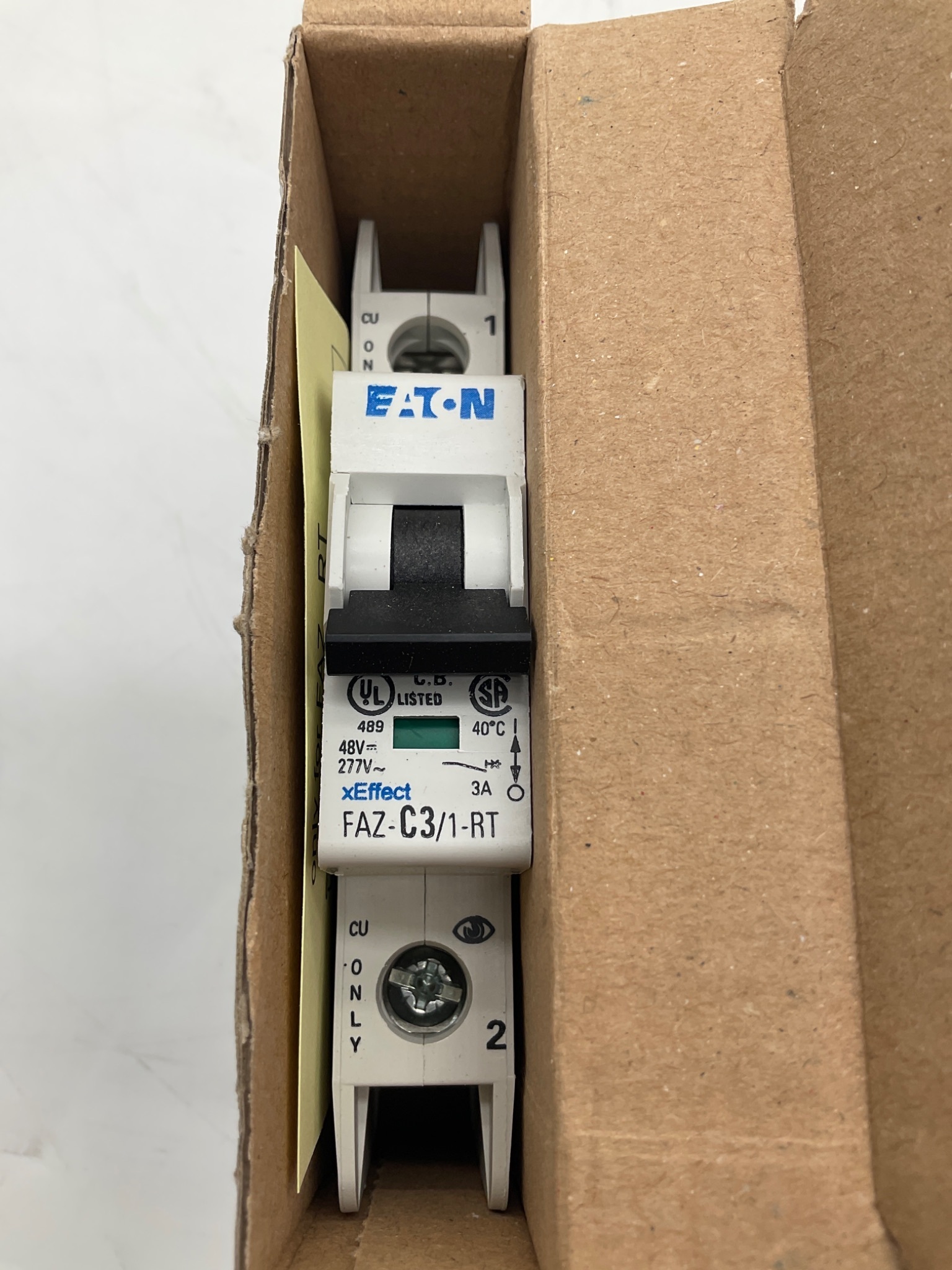 Eaton FAZ-C3/1-RT-SP Miniature Circuit Breaker 3A 1-Pole NEW 2