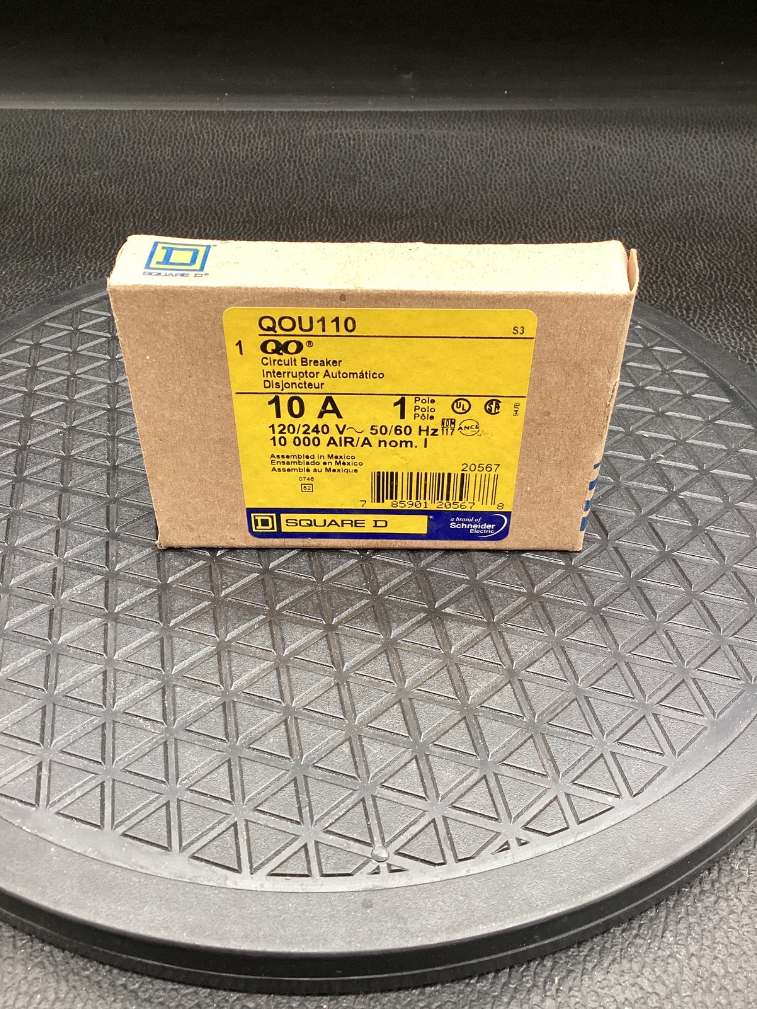 Square D QOU110 Miniature Circuit Breaker 10A 1-Pole NEW 1