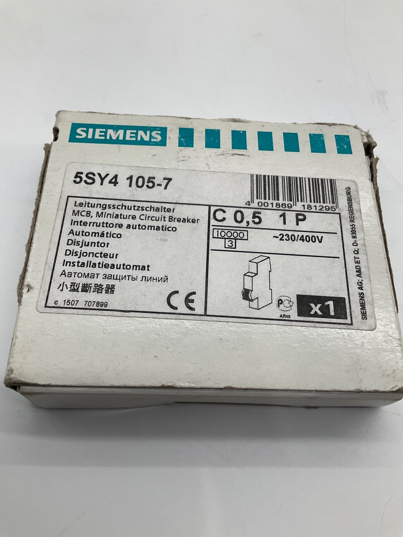Siemens 5SY4 105-7 Miniature Circuit Breaker C0.5 1-Pole NEW 3