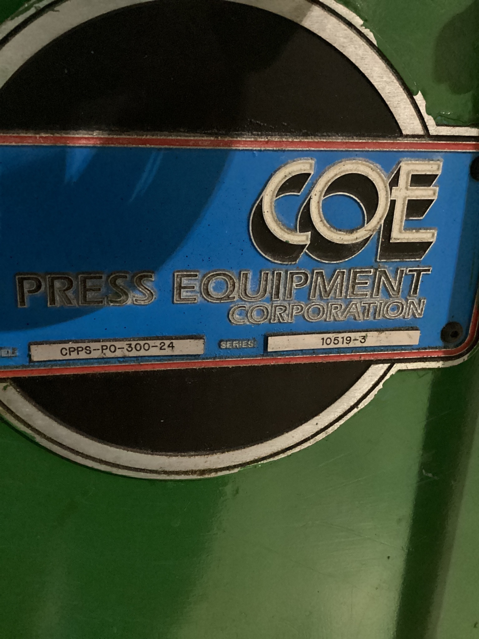 COE CPPS-PO-300-24 Powered Coil Straightener USED 5