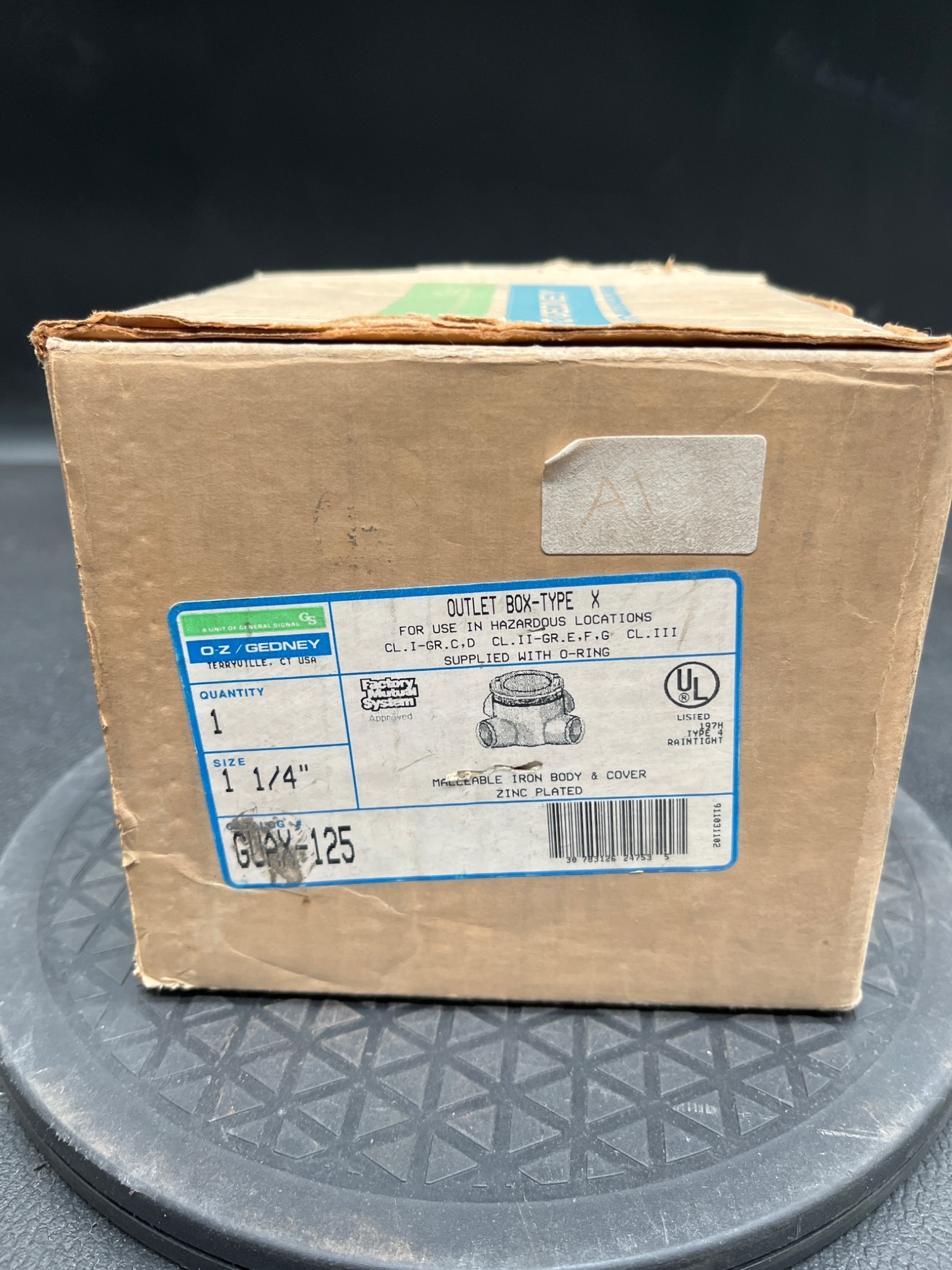 O‑Z GEDNEY GUAX‑125 Type X Hazardous Location Outlet Box 1‑1/4" NEW 1