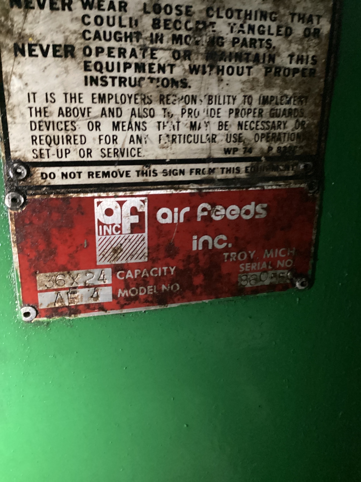 Air Feeds Inc. AF-4 Pneumatic Air Feed USED 3