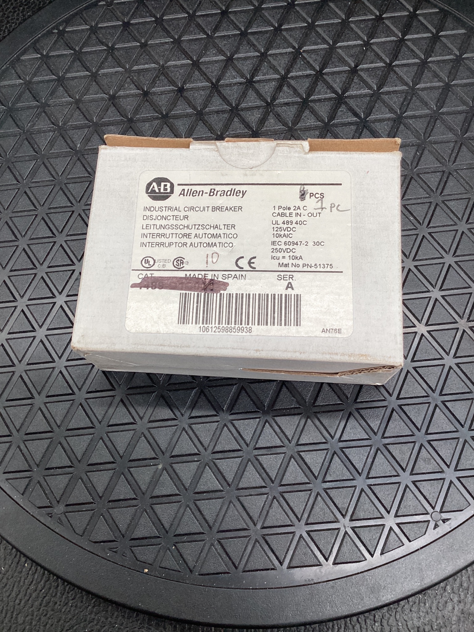Allen-Bradley 1489-D1C010 Miniature Circuit Breaker 1A 1-Pole NEW 1