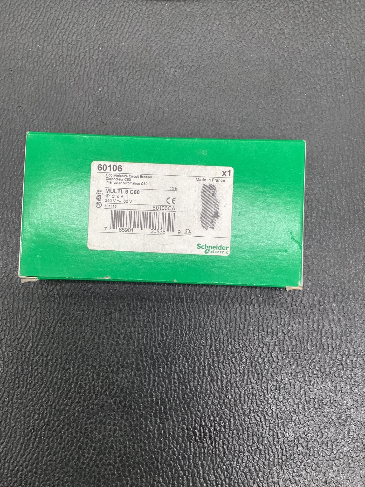 Schneider Electric 60106CA Multi 9 C60 Miniature Circuit Breaker C5 1-Pole NEW 2