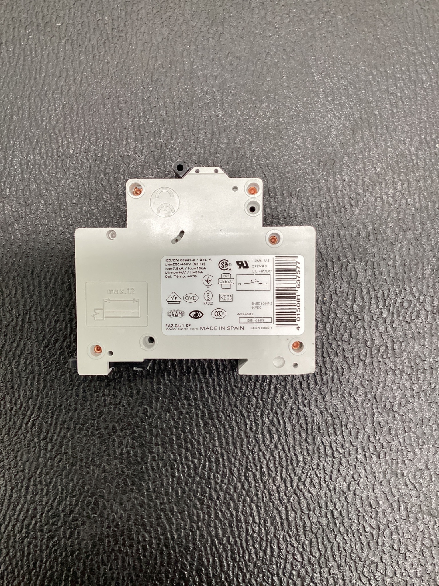 Eaton FAZ-C4/1-SP Miniature Circuit Breaker 4A 1-Pole NEW 3