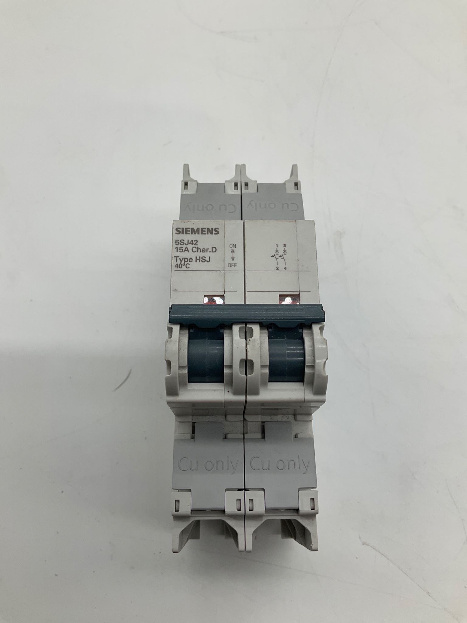 Siemens 5SJ4218-8HG41 Miniature Circuit Breaker 15A 2-Pole USED 1