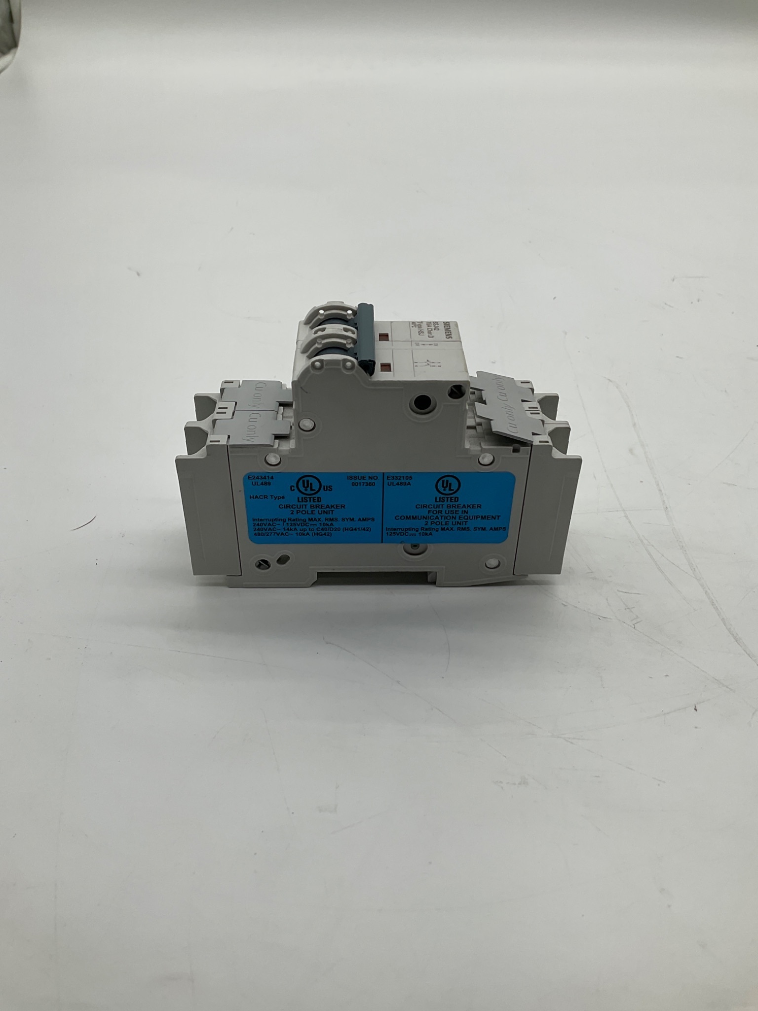 Siemens 5SJ4218-8HG41 Miniature Circuit Breaker 15A 2-Pole USED 2