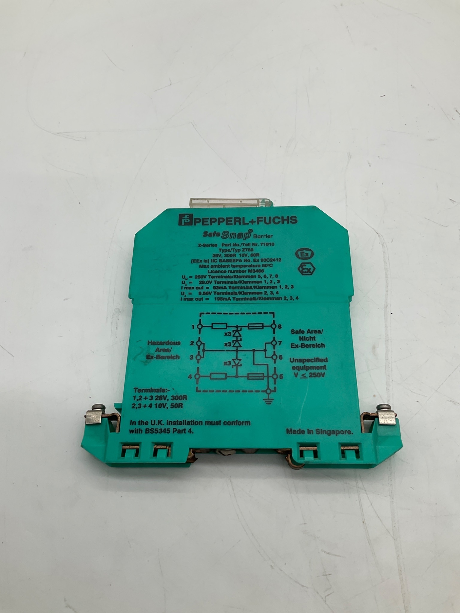 Pepperl+Fuchs Z788 SafeSnap Z-Series Zener Barrier USED 0