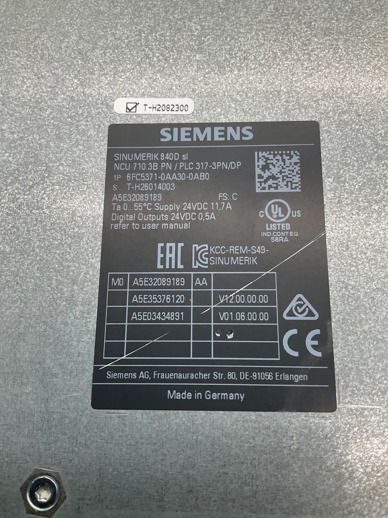 SIEMENS 6FC5371-0AA30-0AB0 SINUMERIK 840D sl NCU 710.3B USED 2