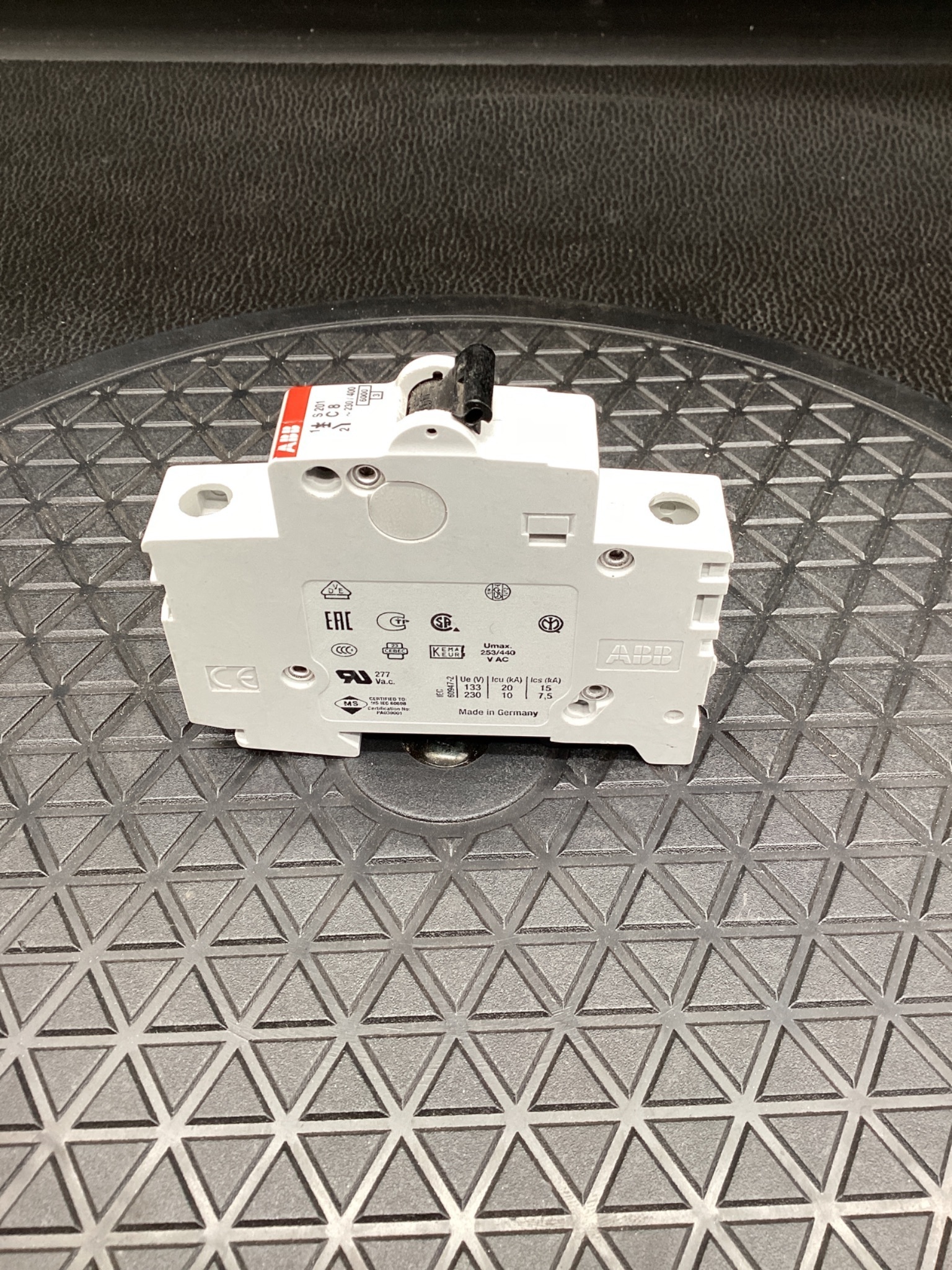 ABB S201 C8 Miniature Circuit Breaker 8A 1-Pole USED 0