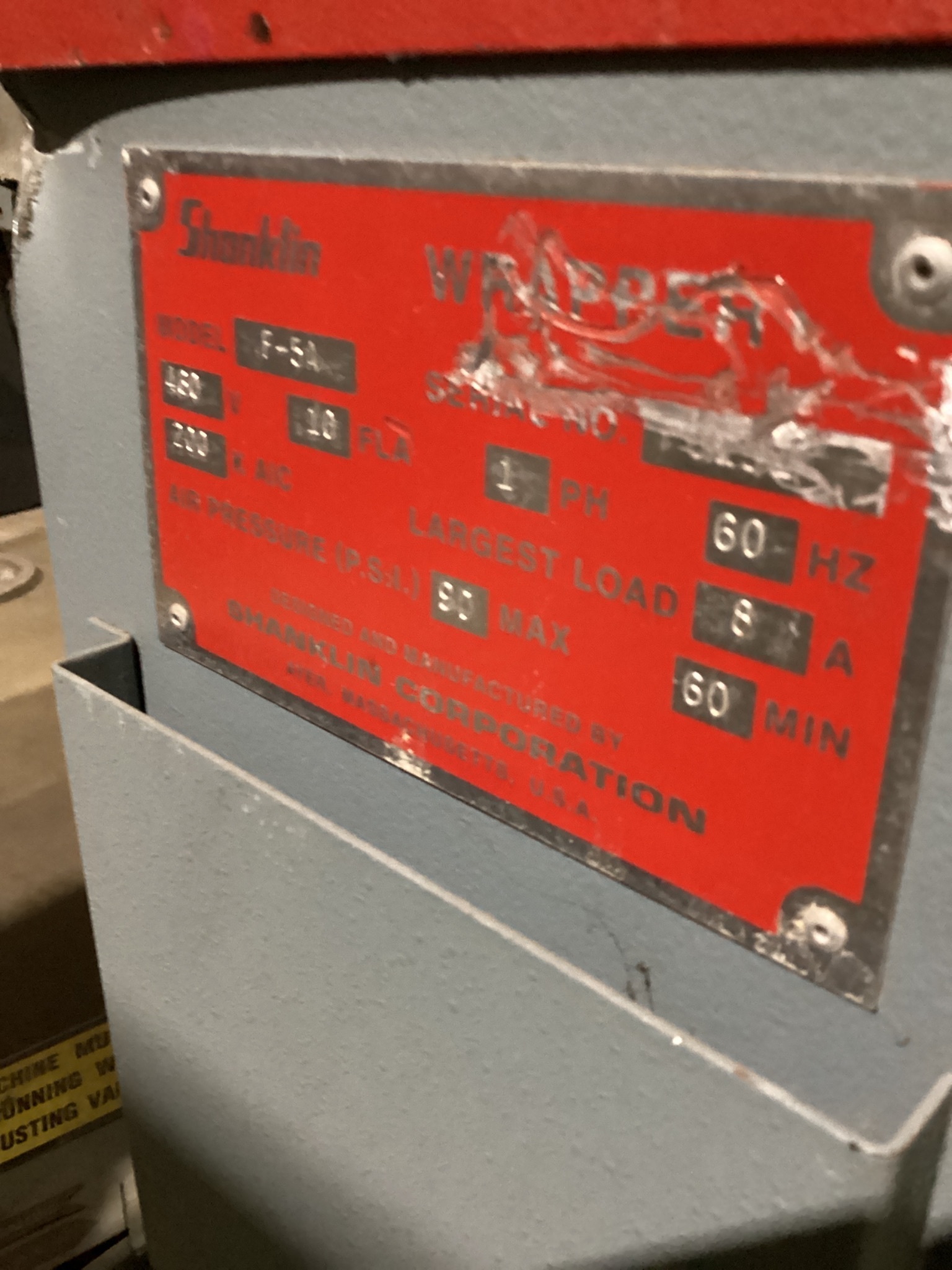 Shanklin F-5A Automatic L-Bar Sealer USED 5