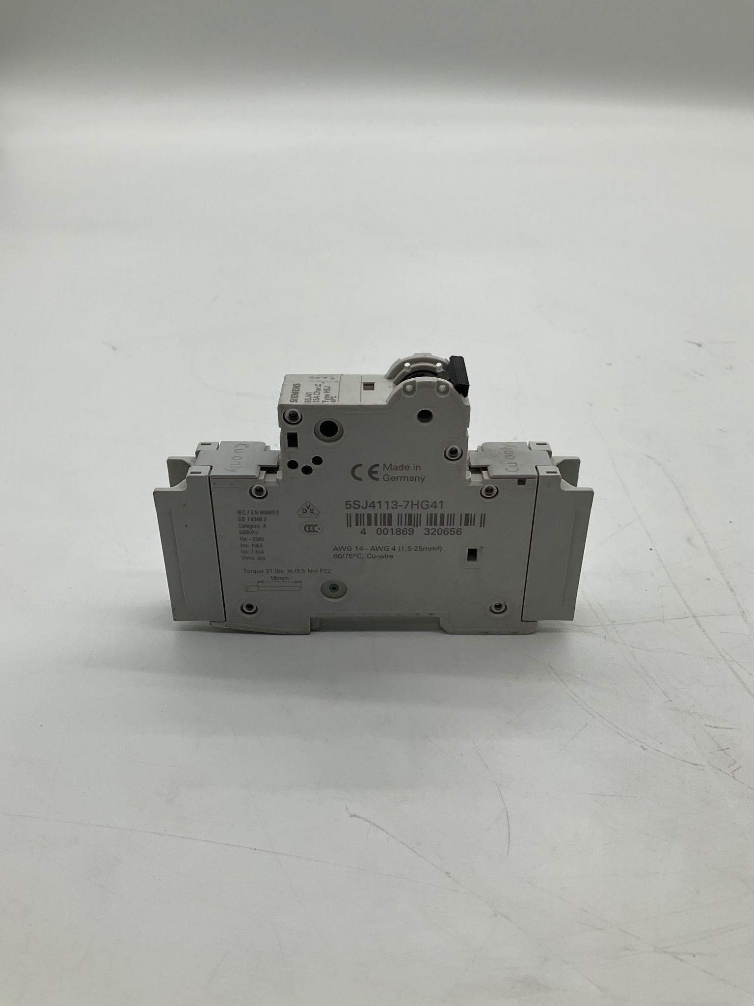 Siemens 5SJ4113-7HG41 Miniature Circuit Breaker 13A 1-Pole USED 1