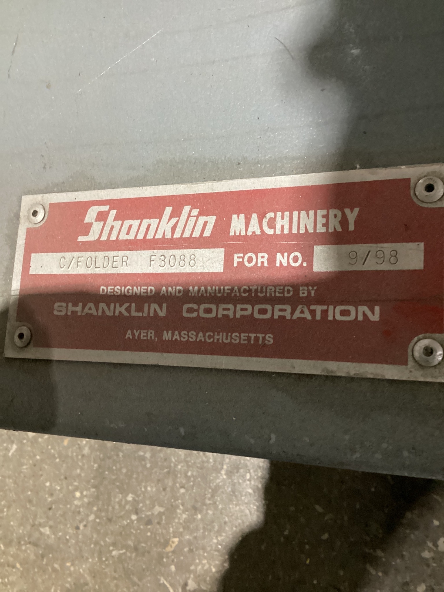 Shanklin F3088 Centerfolder USED 4