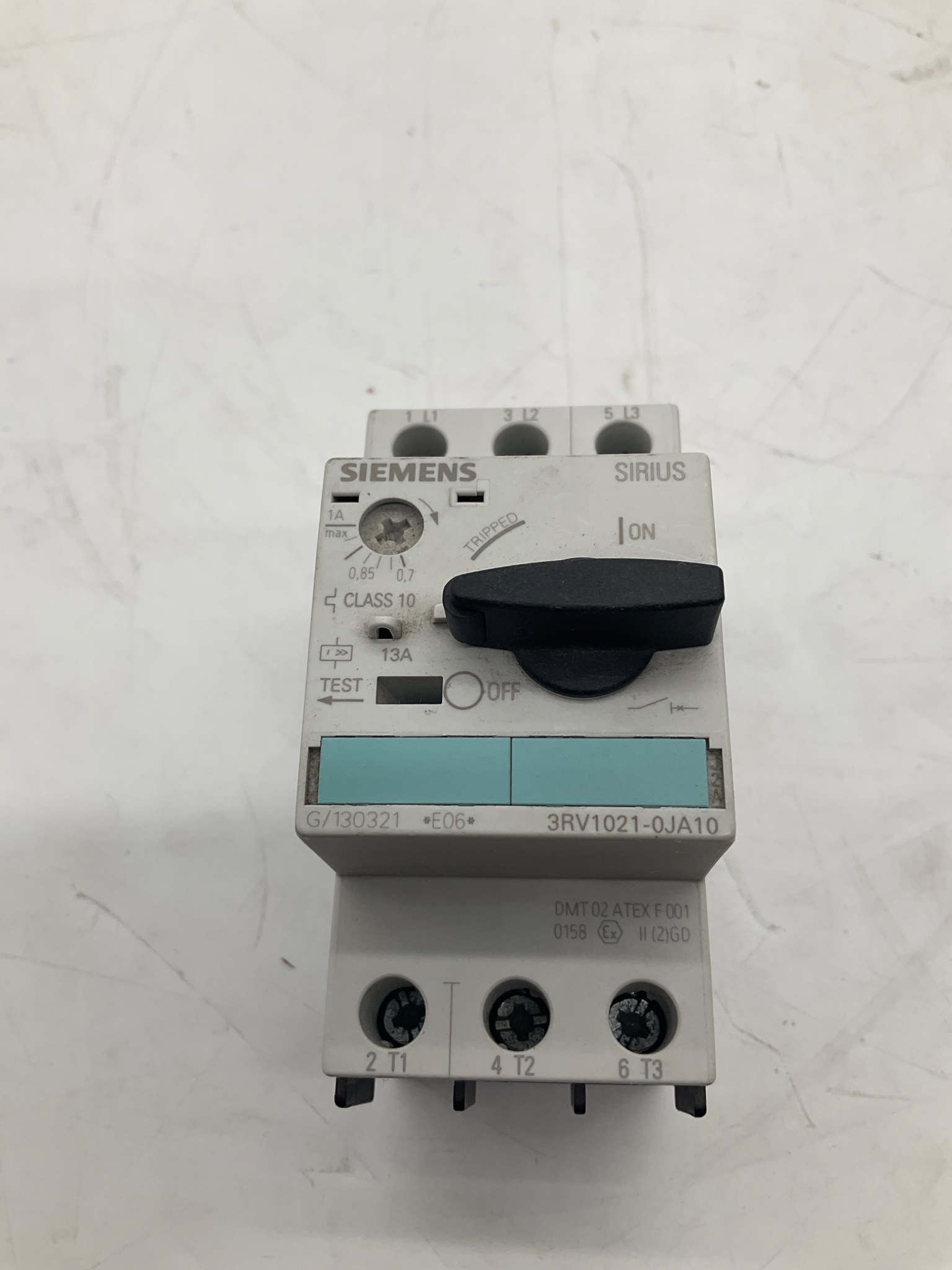 Siemens 3RV1021-0JA10 SIRIUS Motor Protection Circuit Breaker 0.7-1.0A USED 2