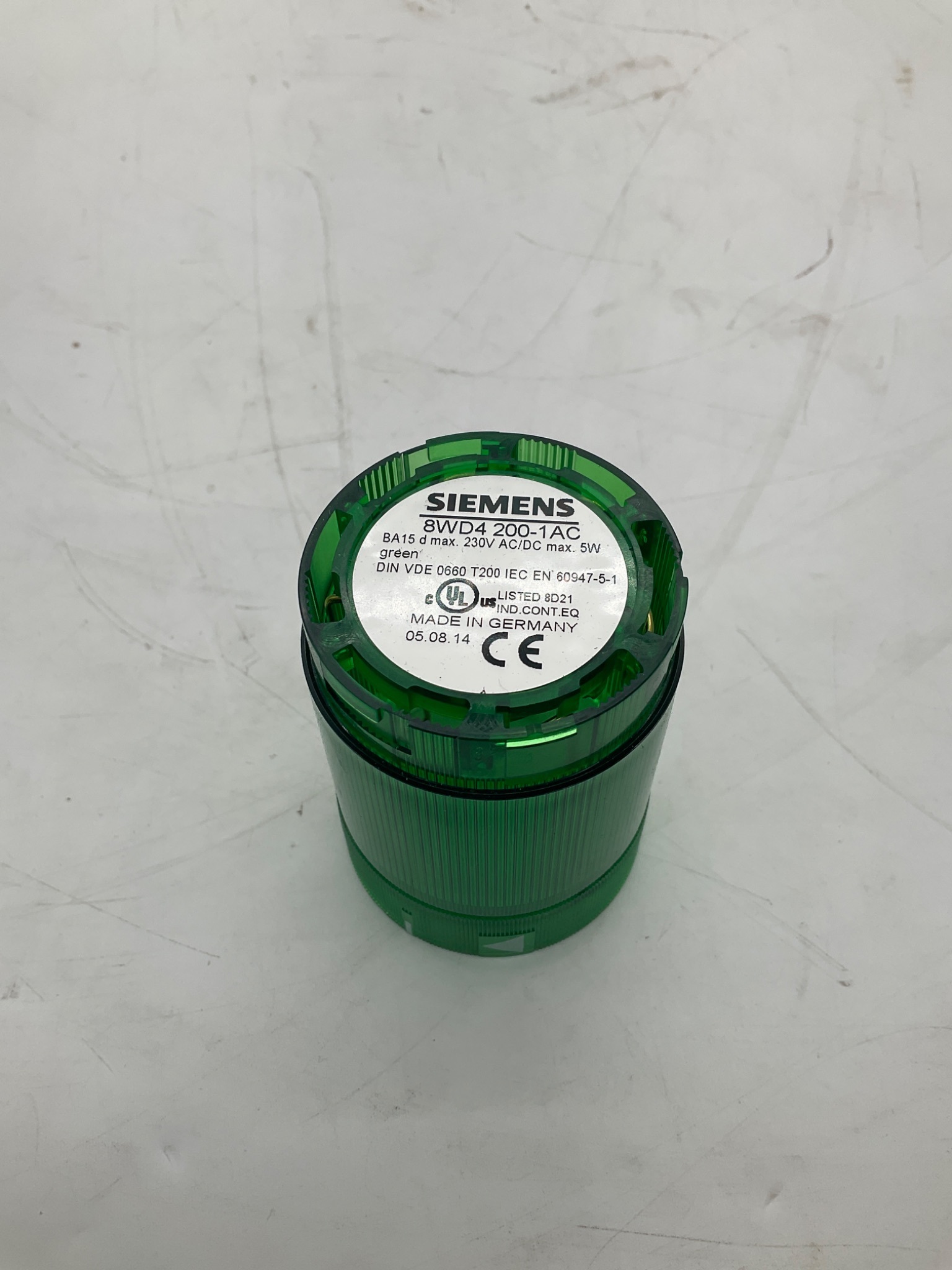 Siemens 8WD4 200-1AC Green Continuous Light Element 230V AC/DC NEW 2