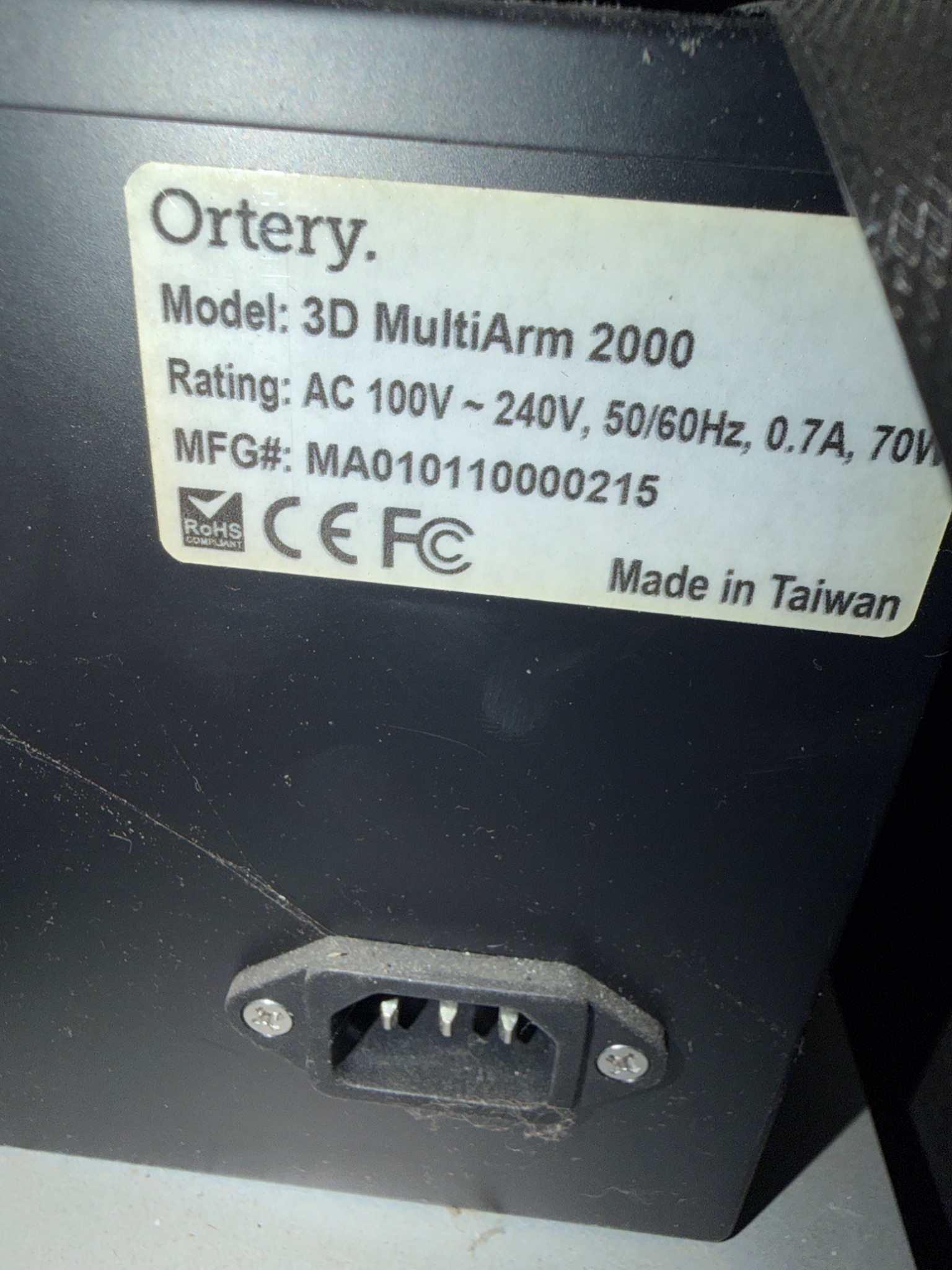 ORTERY 3D MultiArm 2000 Multi-Camera Imaging Platform USED 6