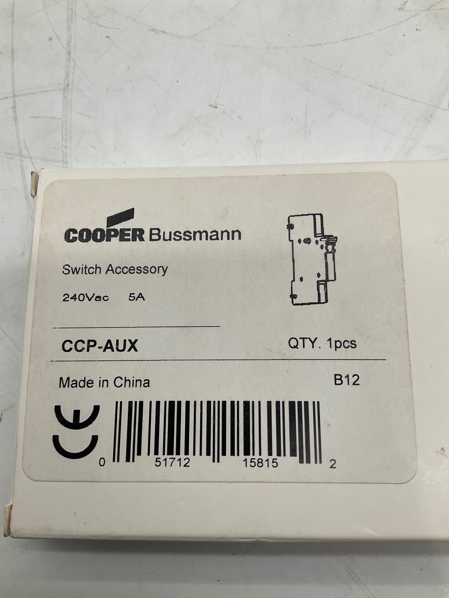 COOPER BUSSMANN CCP-AUX Auxiliary Contact Block NEW 1