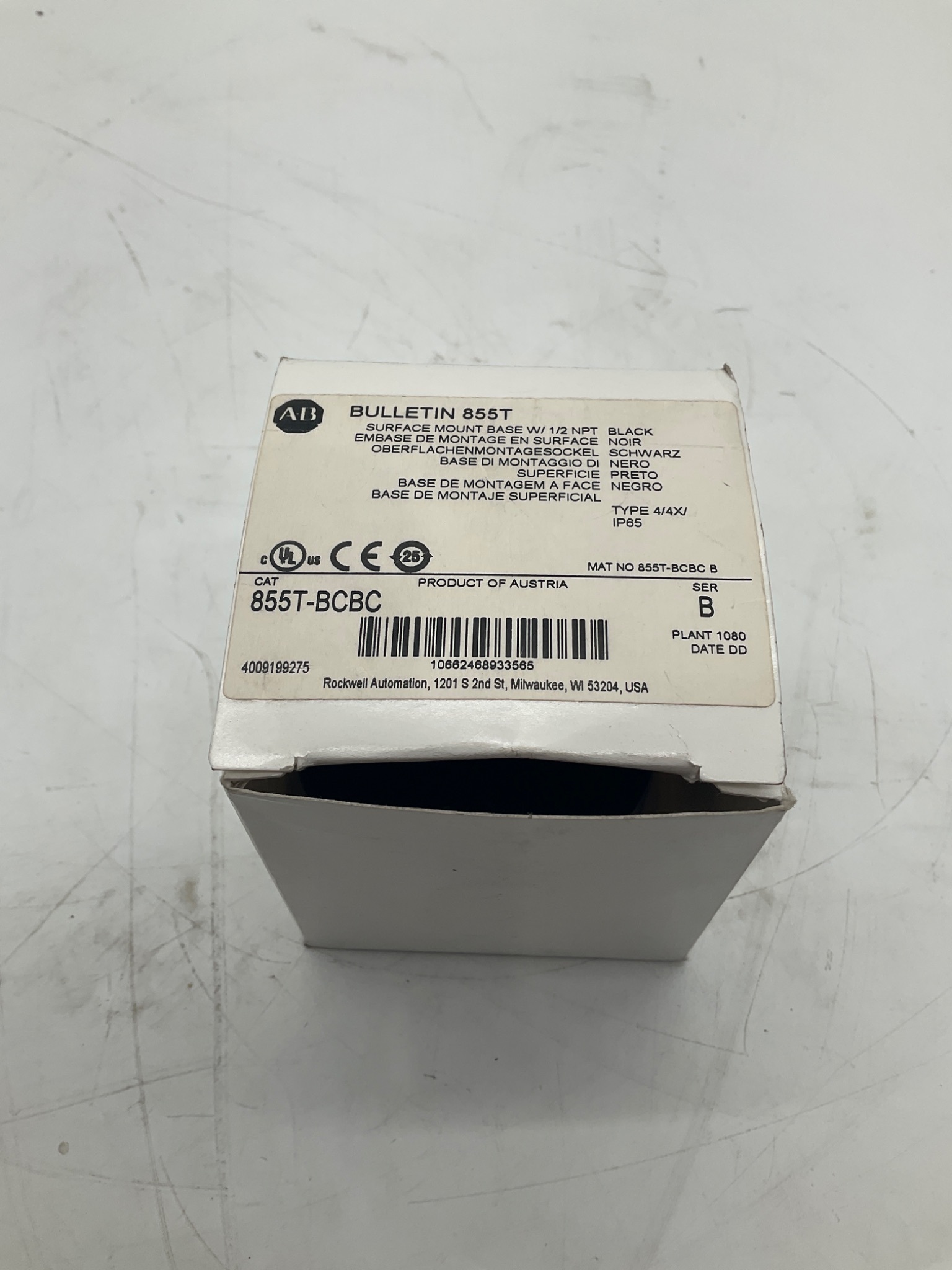 ALLEN-BRADLEY 855T-BCBC Surface Mount Base 1/2" NPT IP65 NEW 2