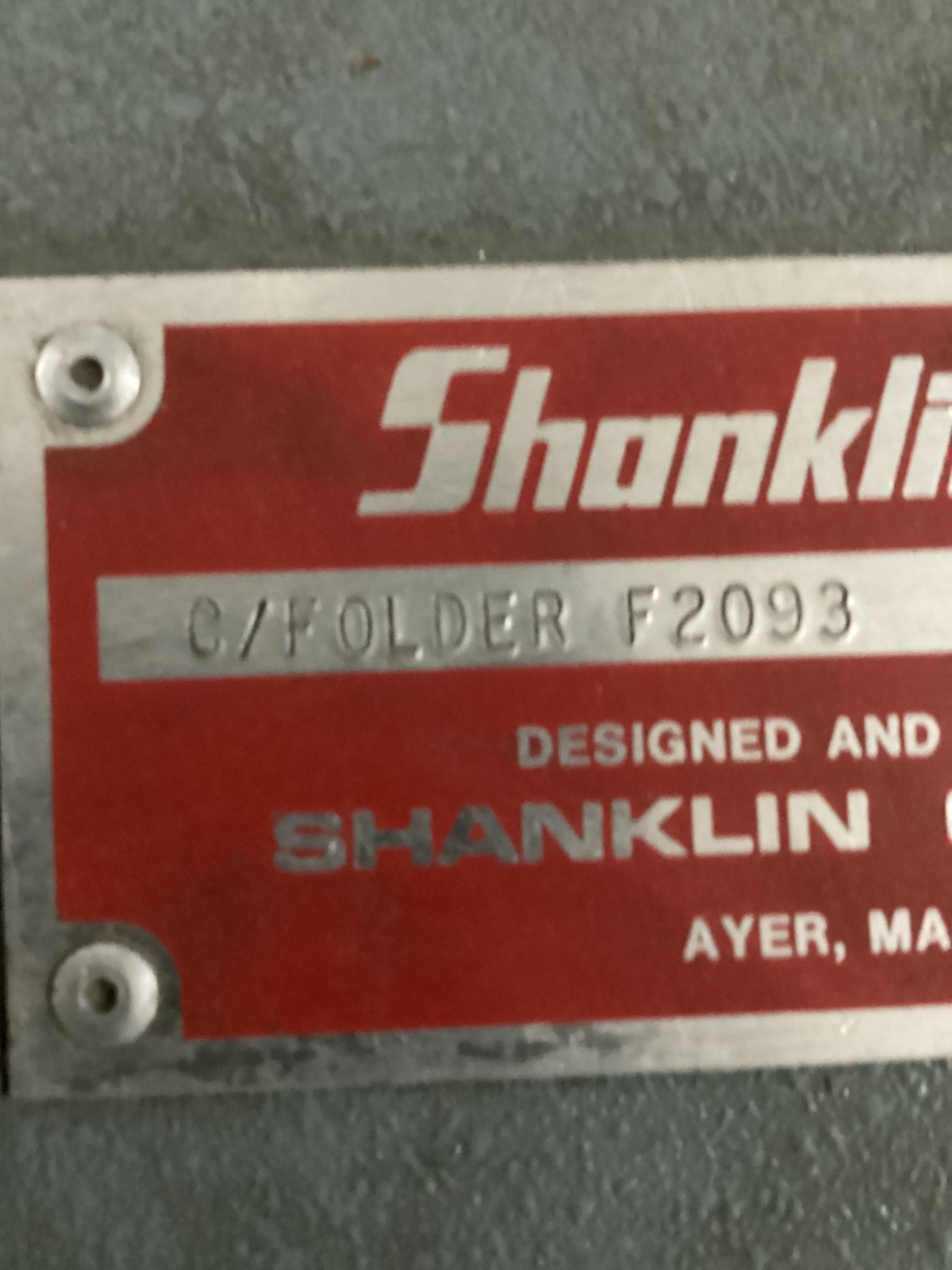 SHANKLIN F2093 Centerfolder USED 4