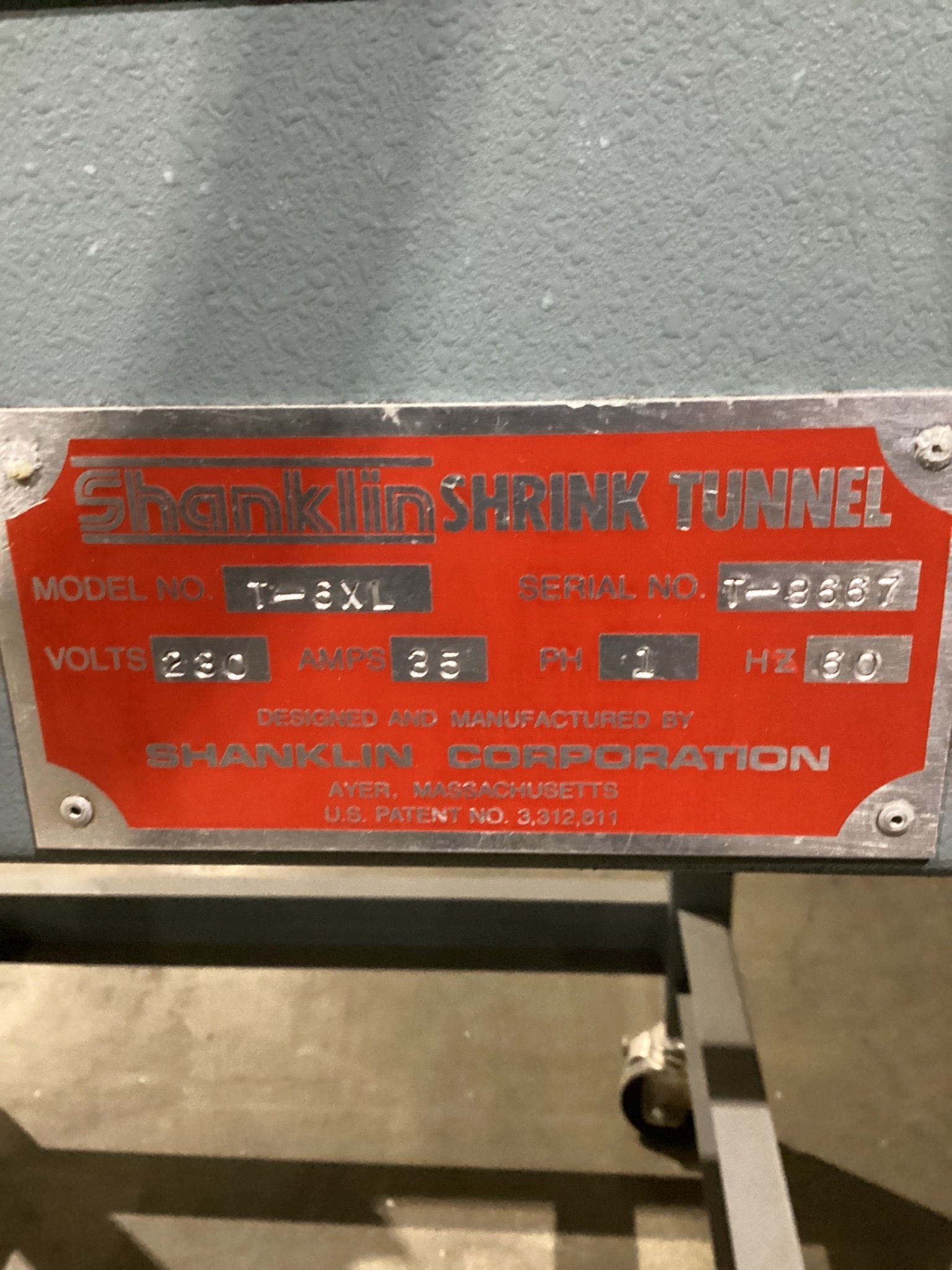SHANKLIN T-6XL Shrink Tunnel USED 3