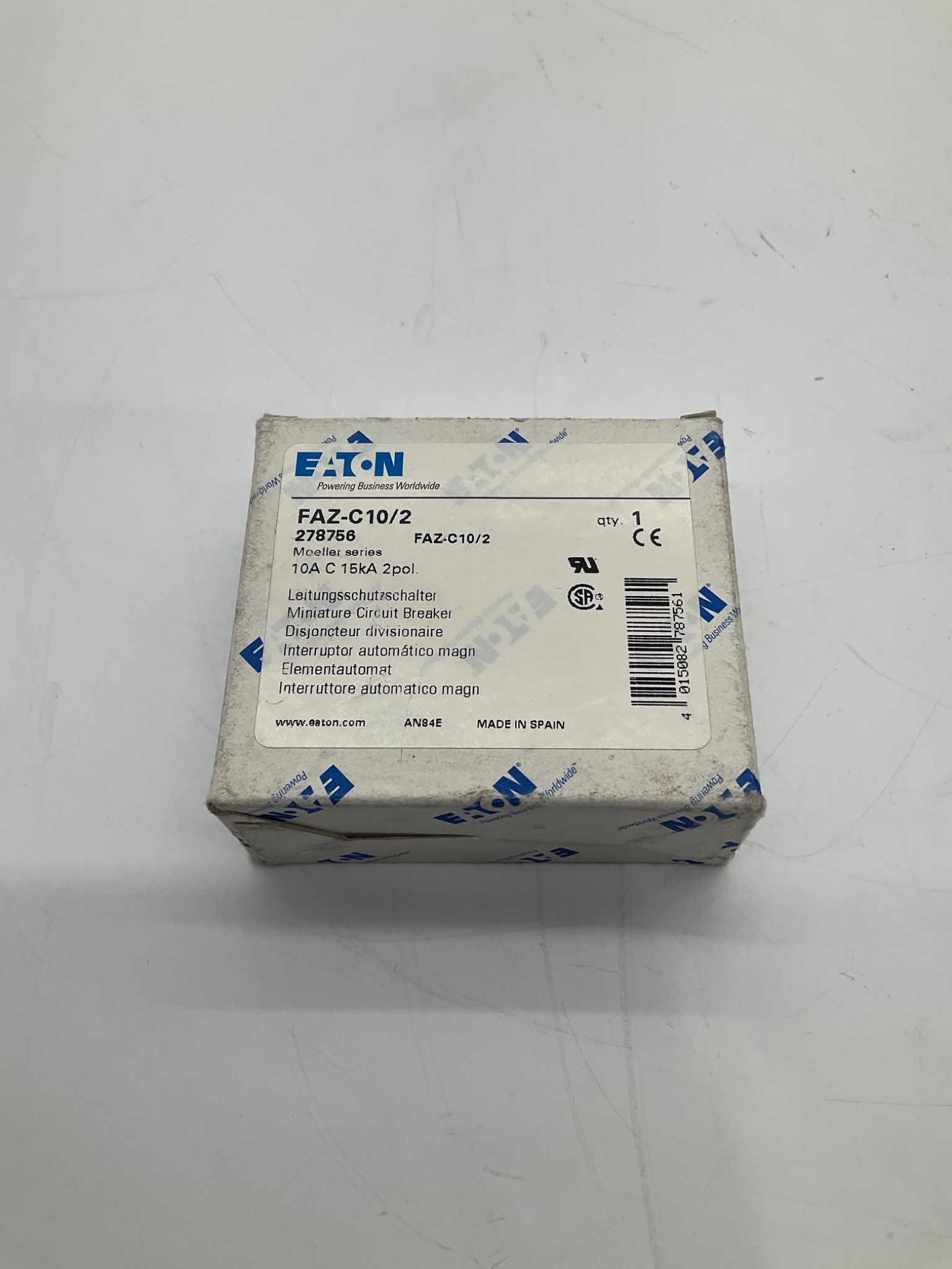 EATON FAZ-C10/2 Miniature Circuit Breaker 10A 2-Pole NEW 0